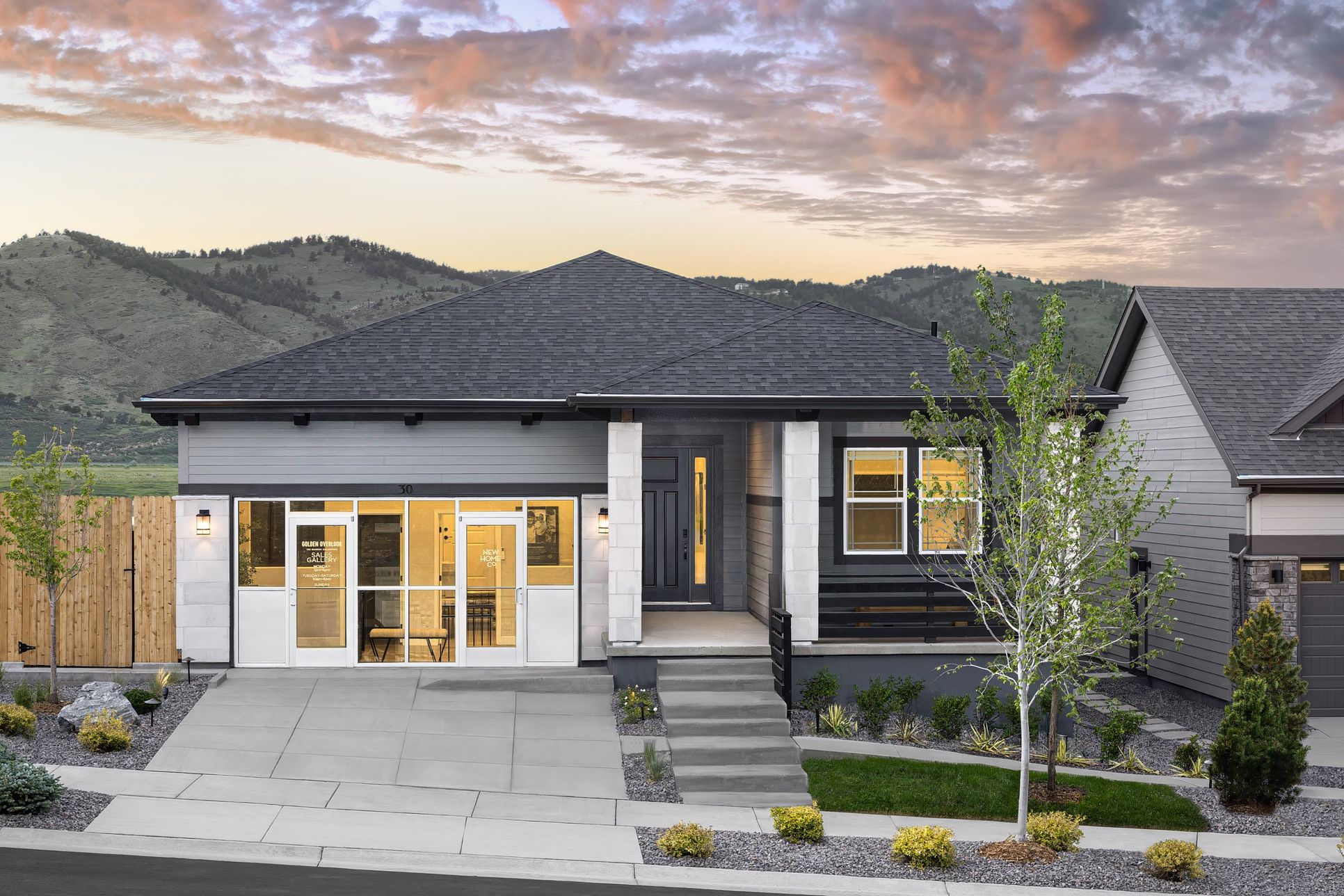 Golden Overlook Plan 4002 - Front Exterior Sales Gallery - Model Photography