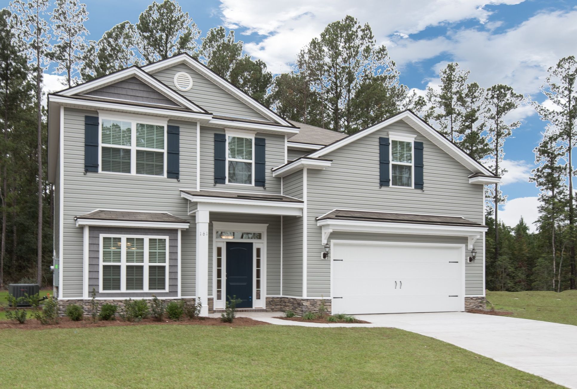 Elevation C with optional stone water table:Hilton
