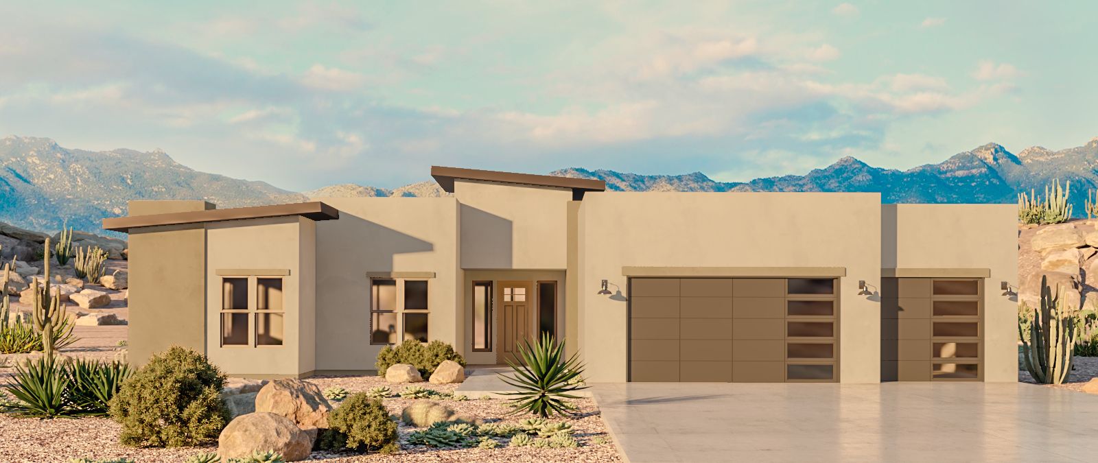 Desert Contemporary Front:Mesquite Desert Contemporary Enhanced Elevation