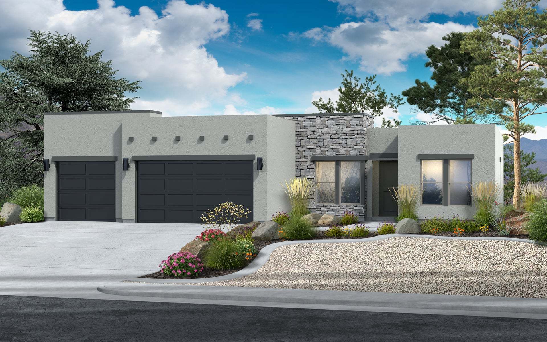 Exterior:Desert Contemporary Elevation