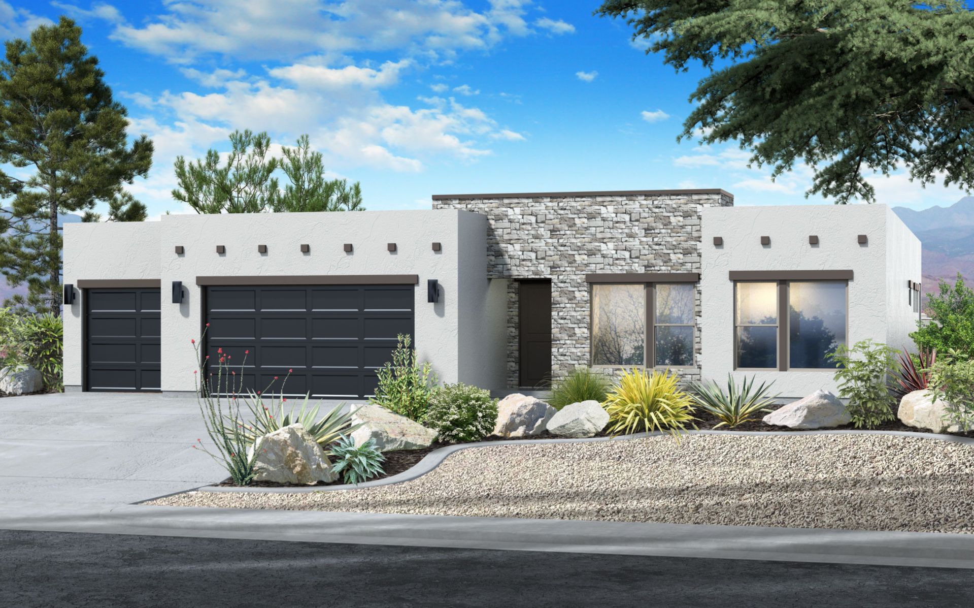 Exterior:Desert Contemporary Elevation