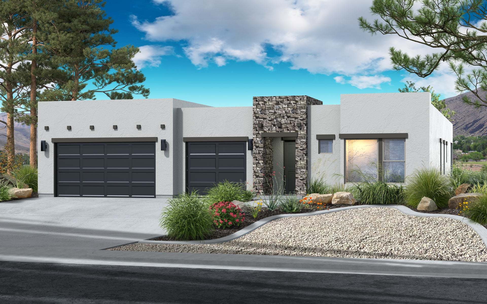 Exterior:Desert Contemporary Elevation