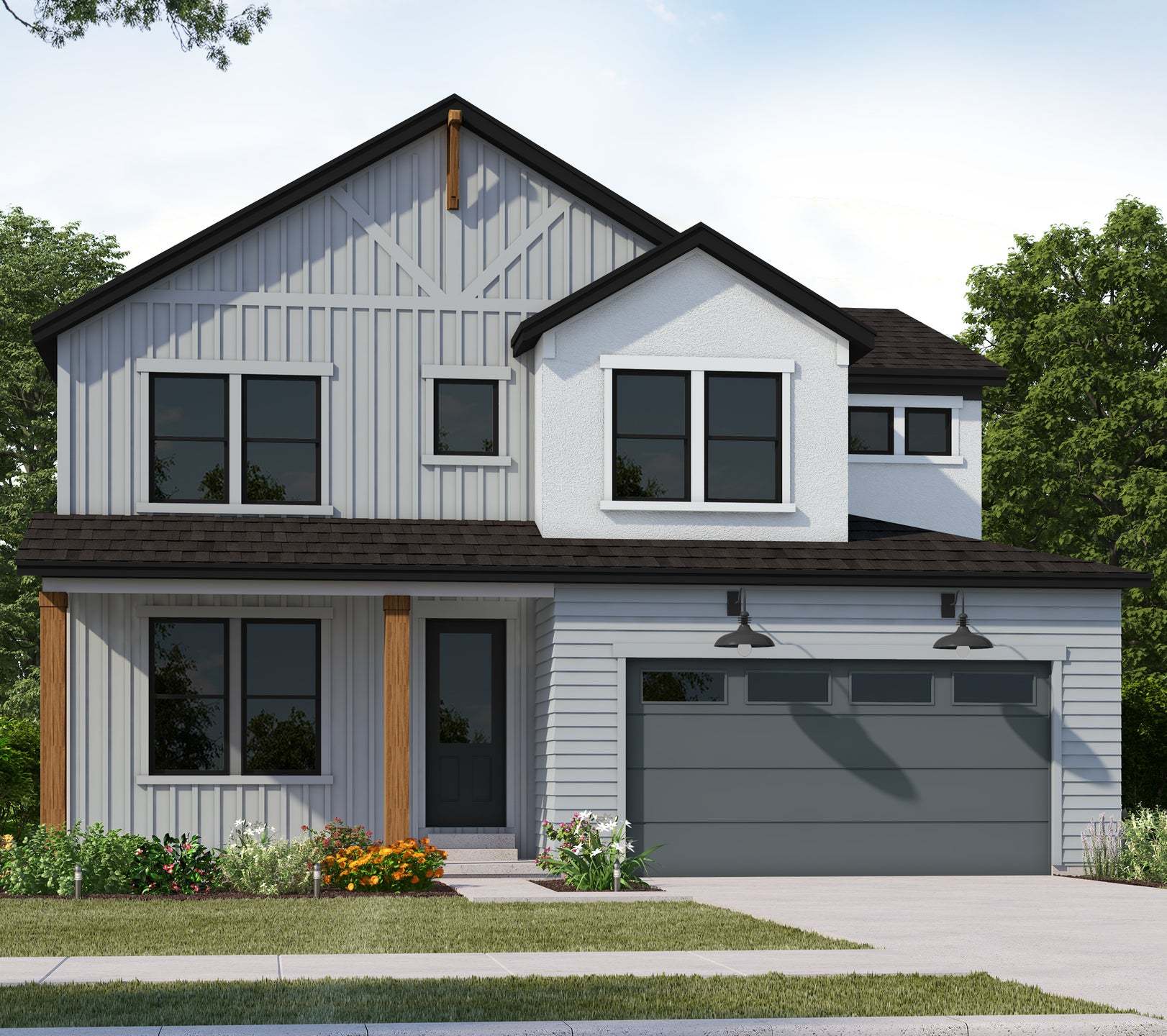 Exterior:Modern Farmhouse Elevation