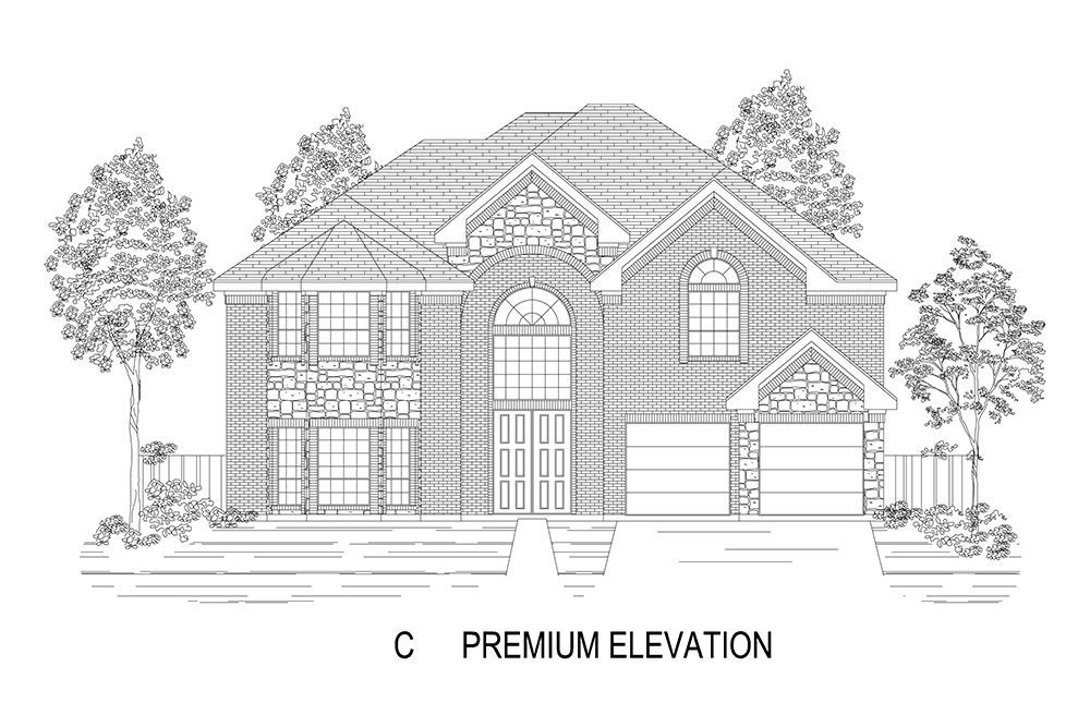 Elevation C:Jefferson 2F w/Media Premium Elevation C