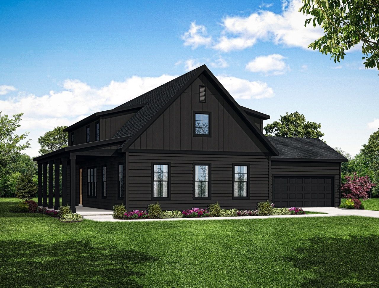 Front elevation of the Arbor model from Garman Builders:Front elevation of the Arbor model from Garman Builders