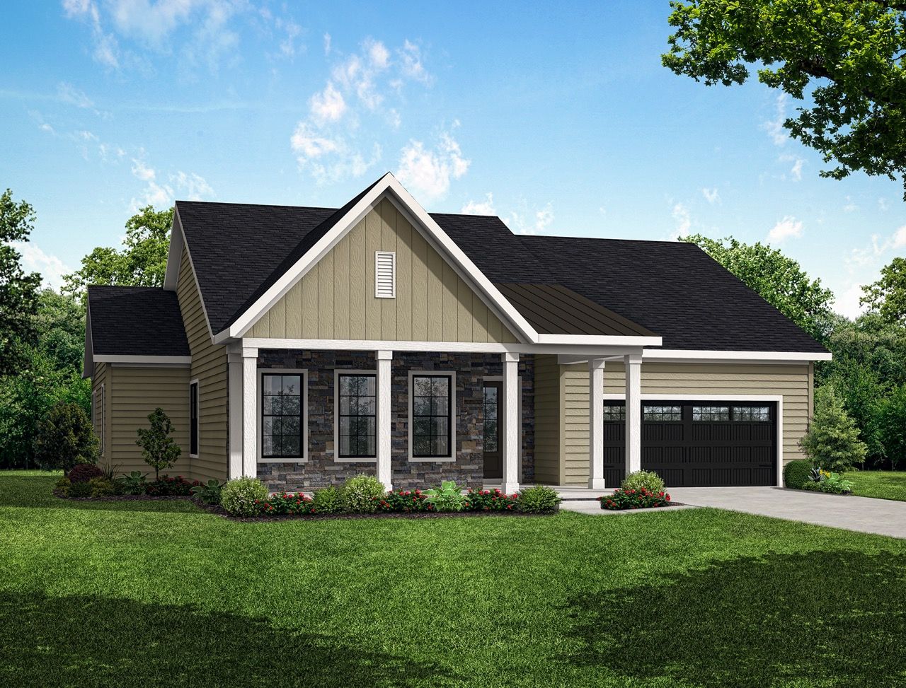 Front Elevation of the Zander Model from Garman Builders:Front Elevation of the Zander Model from Garman Builders