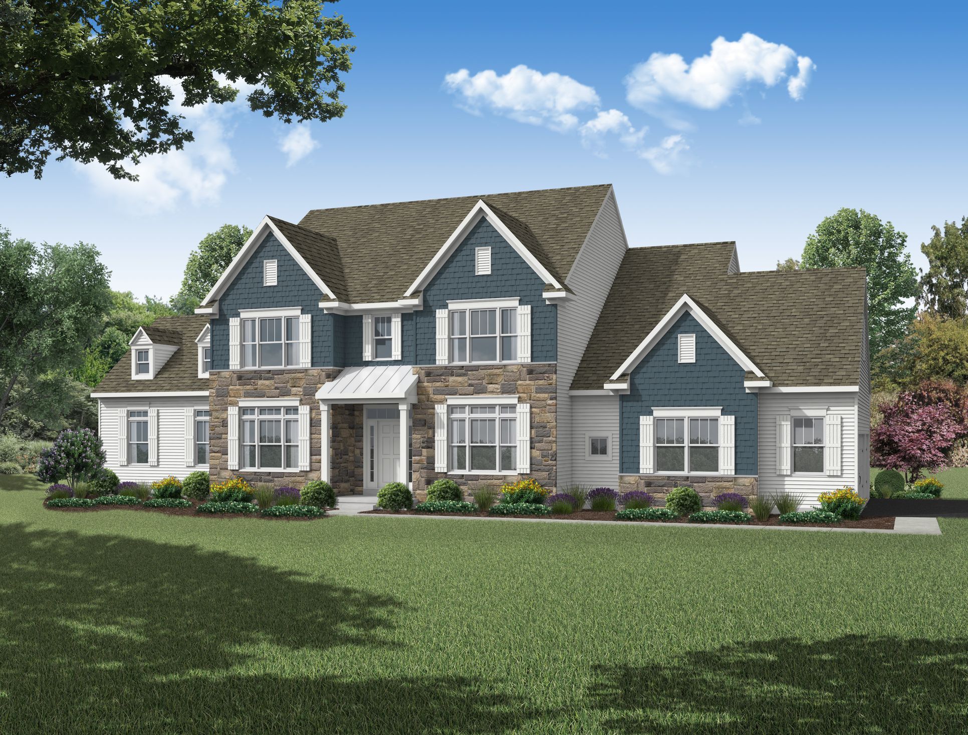 Front elevation of the Ariel model from Garman Builders:Front elevation of the Ariel model from Garman Builders
