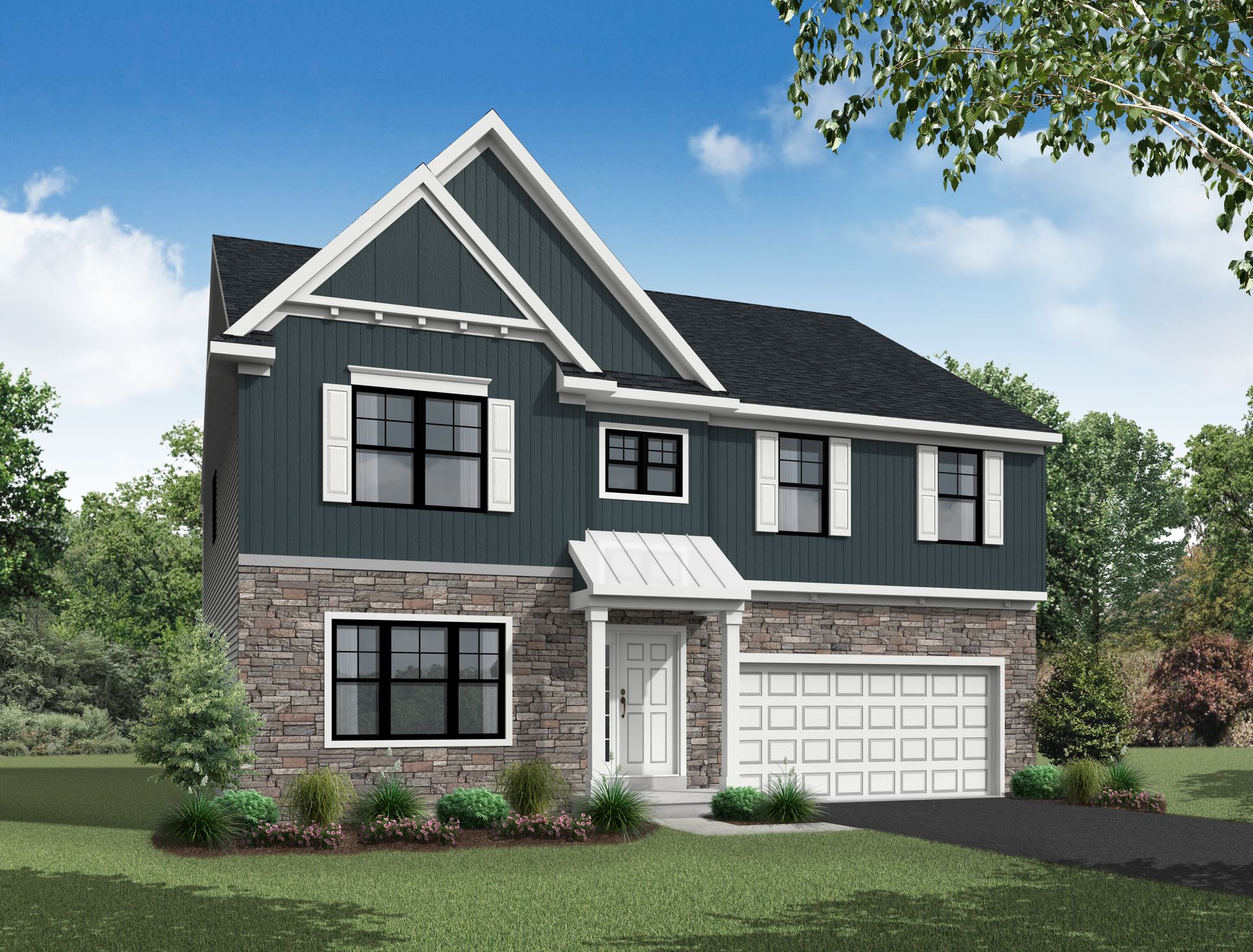 Front Elevation of the Sienna Model from Garman Builders:Front Elevation of the Sienna Model from Garman Builders