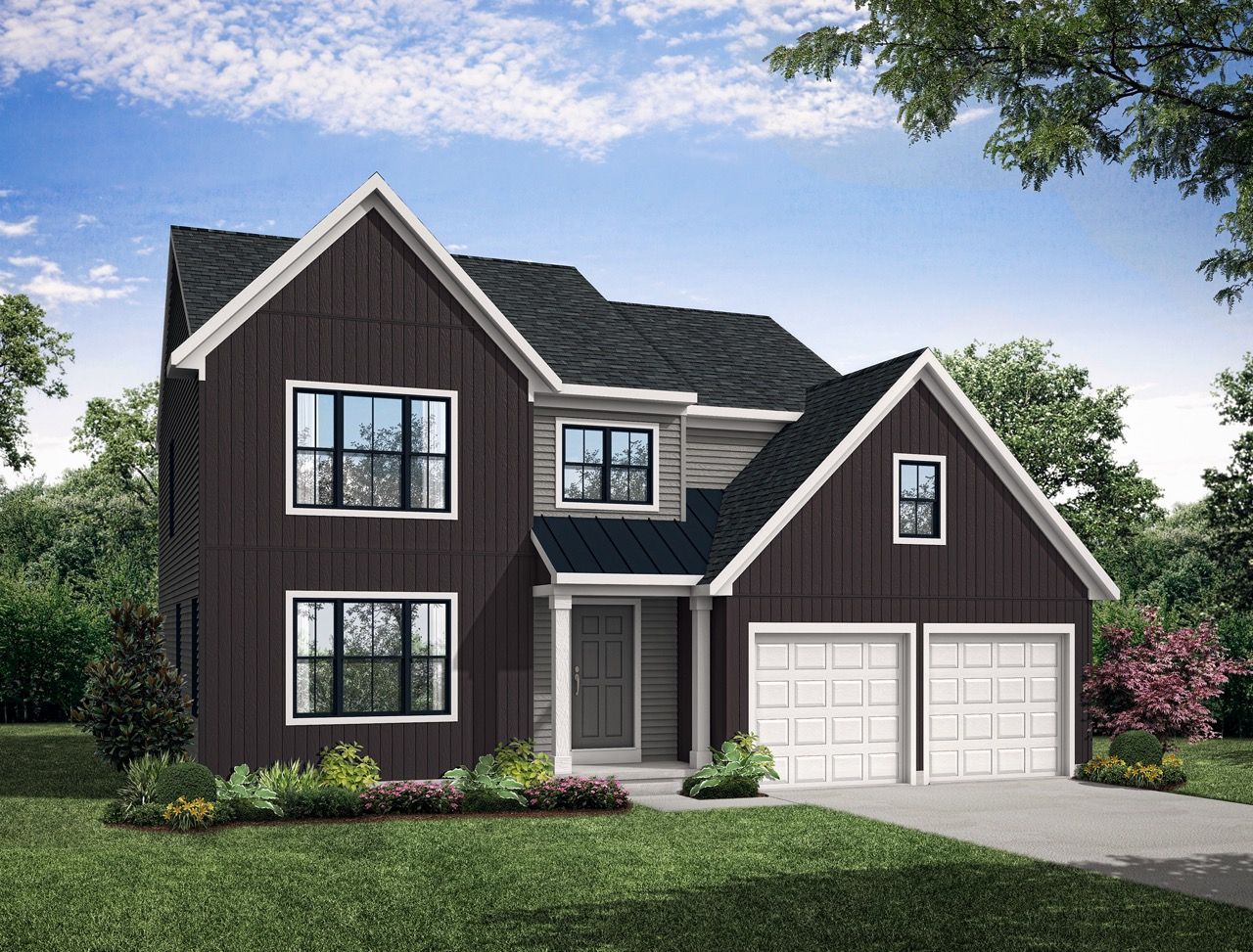 Front elevation of the Charlotte Model from Garman Builders:Front elevation of the Charlotte Model from Garman Builders