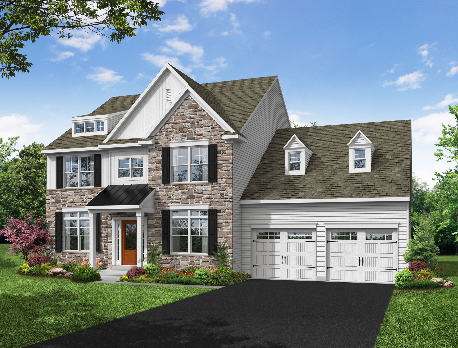 Front Elevation of the Maddox Model from Garman Builders:Front Elevation of the Maddox Model from Garman Builders