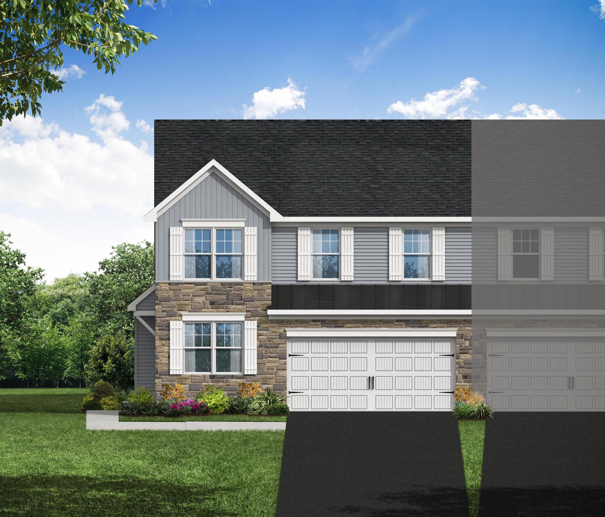 Front elevation of the Archer model from Garman Builders:Front elevation of the Archer model from Garman Builders