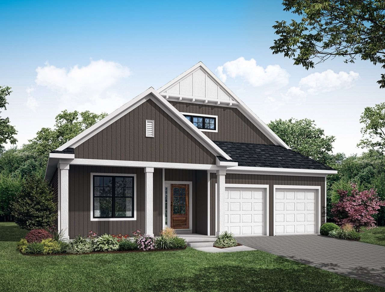 Front Elevation of the Grant Model from Garman Builders:Front Elevation of the Grant Model from Garman Builders