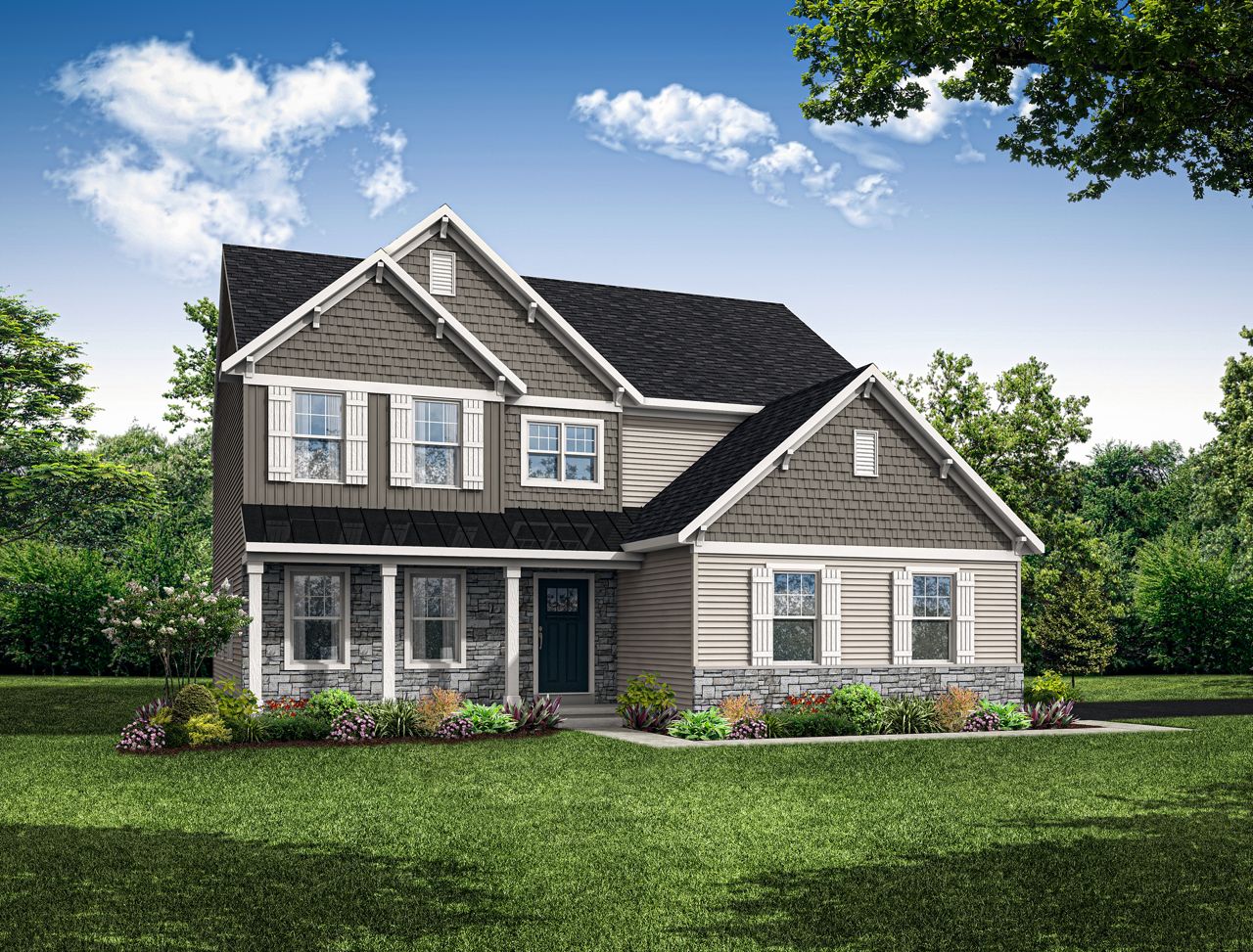 Front Elevation of the Mackenzie Model from Garman Builders:Front Elevation of the Mackenzie Model from Garman Builders