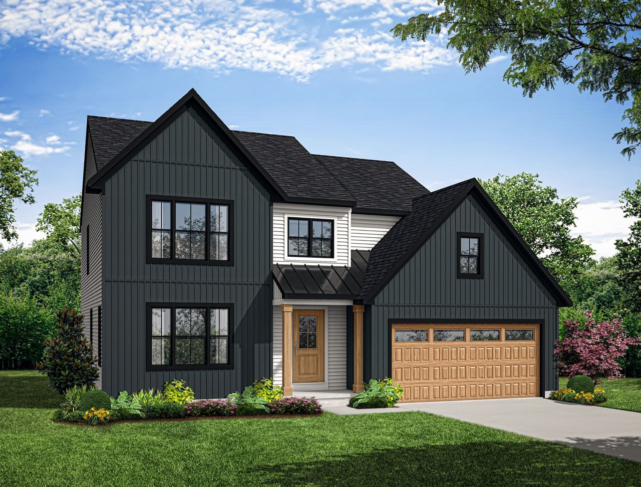 Front elevation of the Charlotte Model from Garman Builders:Front elevation of the Charlotte Model from Garman Builders