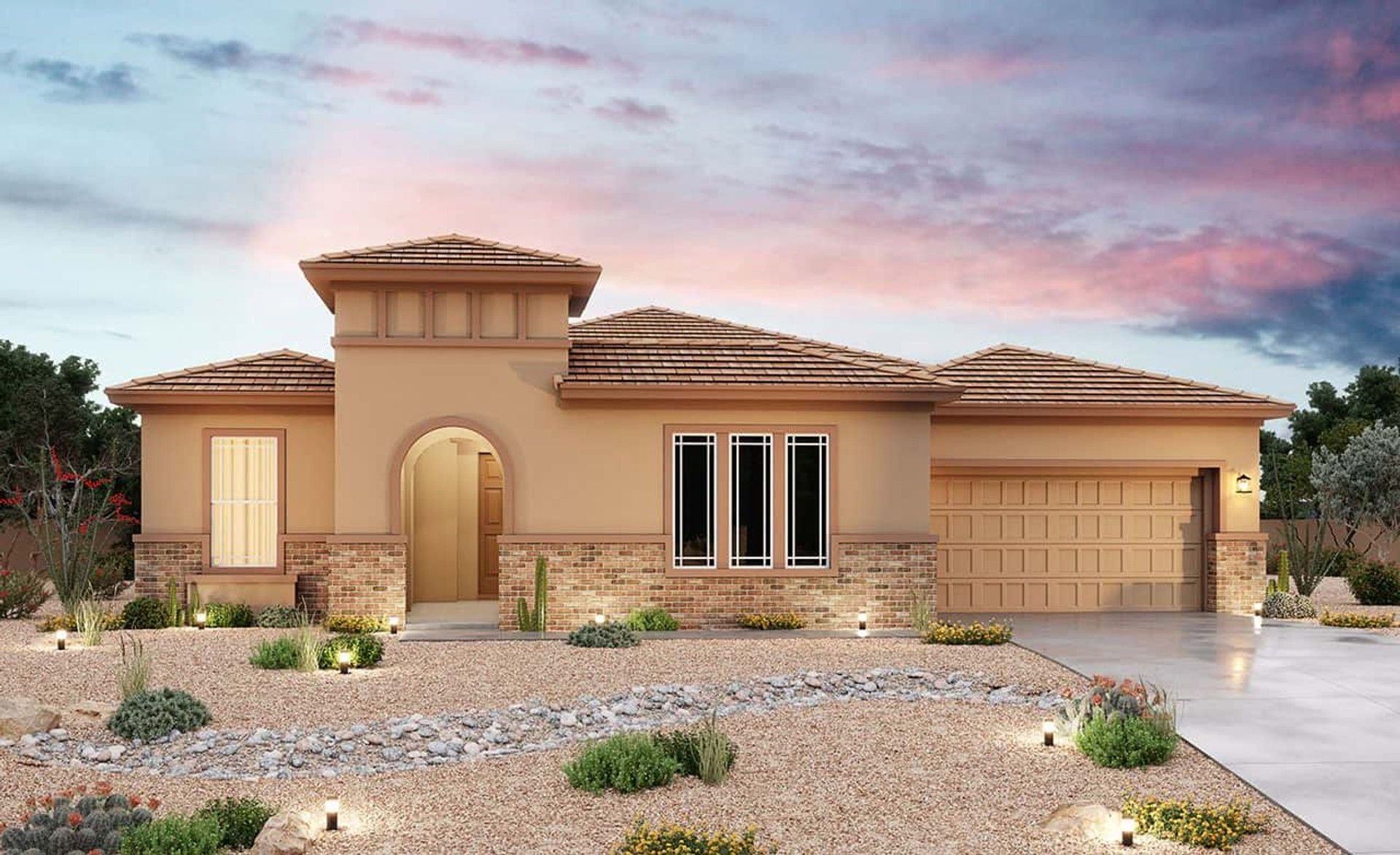 Elegant residential home design showcasing modern architecture:C