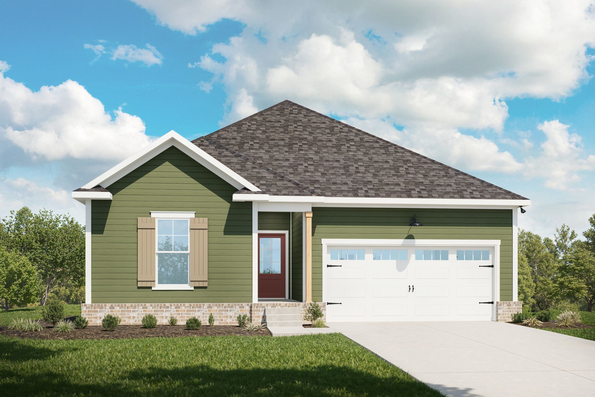 Modern Design for Single-Family Home Architecture:Elevation A