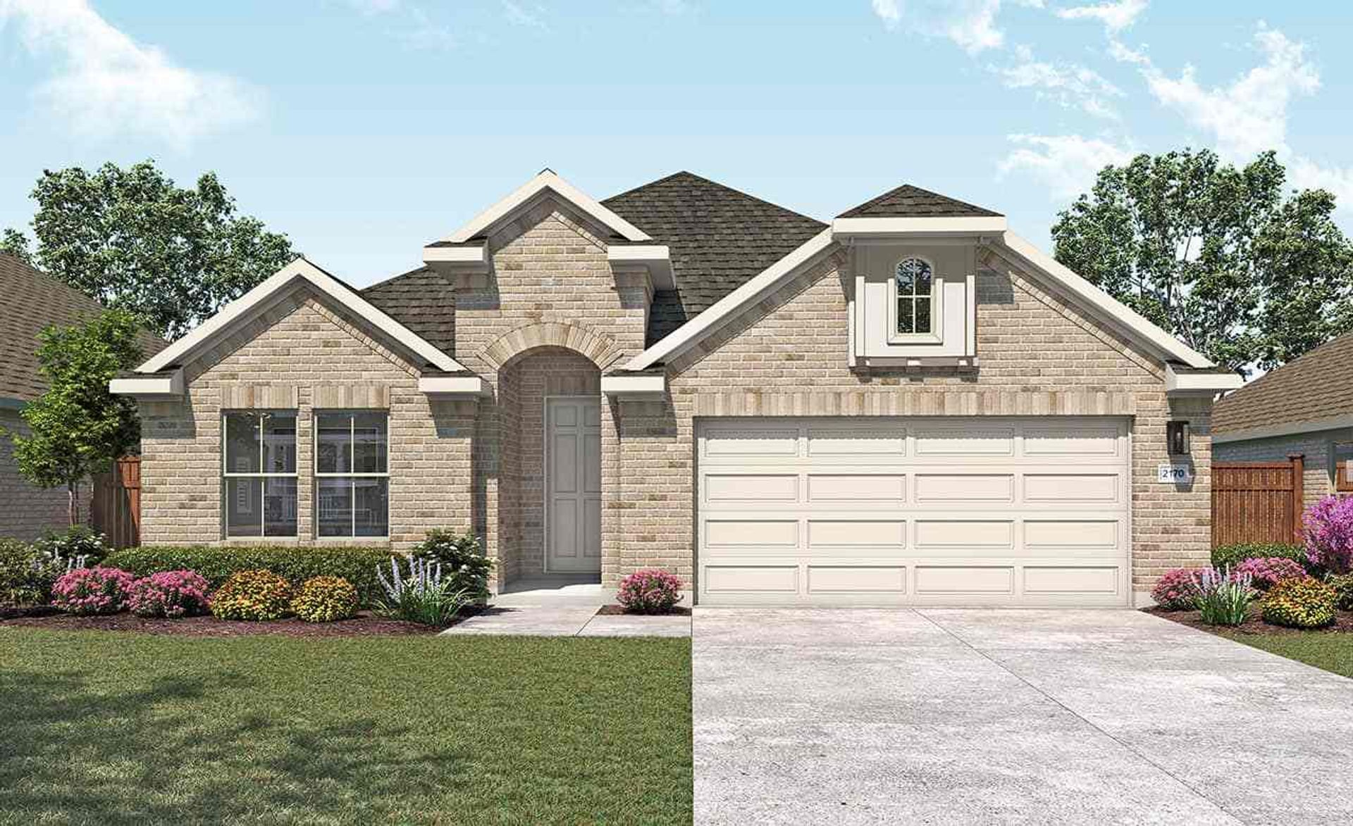 Modern Single-Family Home Design and Architecture Render:Elevation L