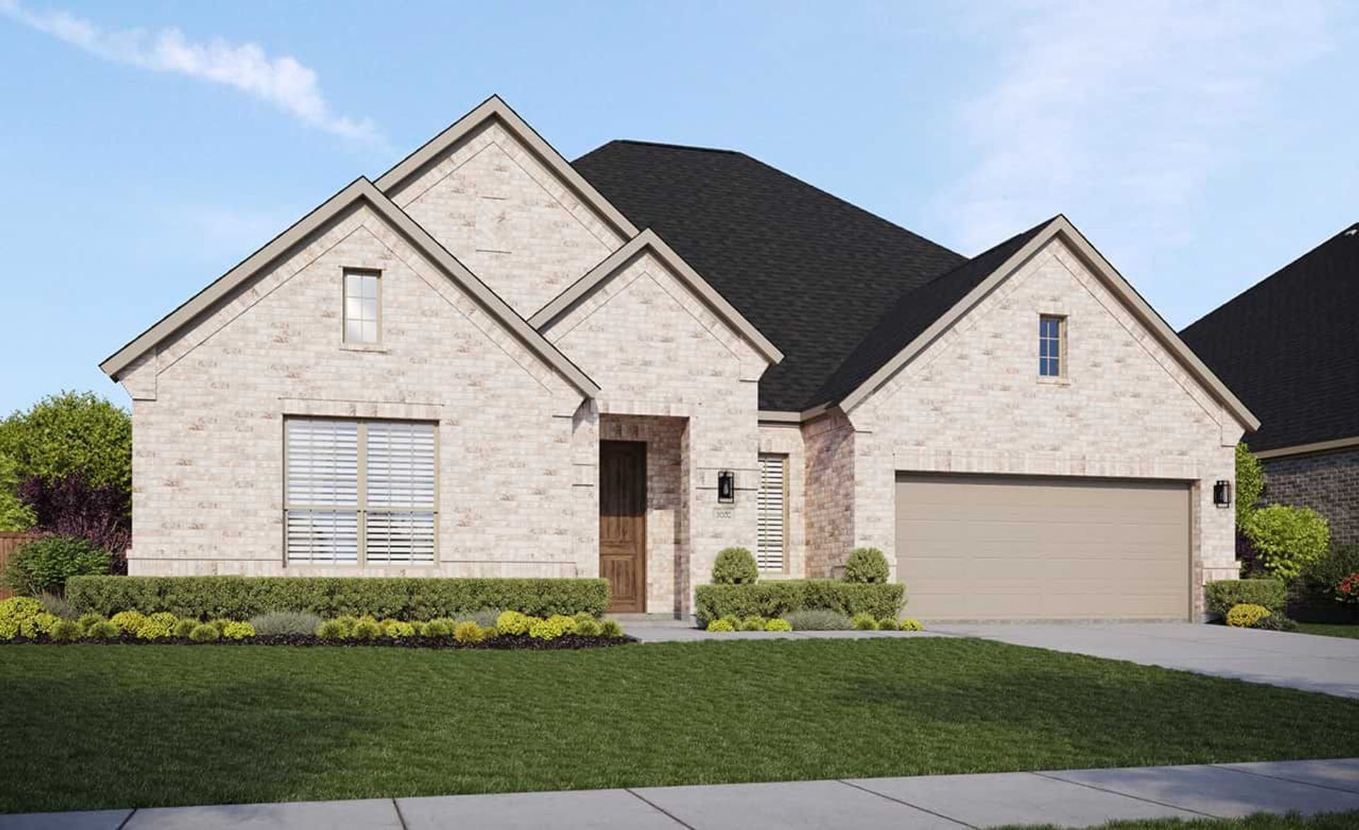 Single-Family Home Design: Modern Residential Architecture Insights:Elevation F