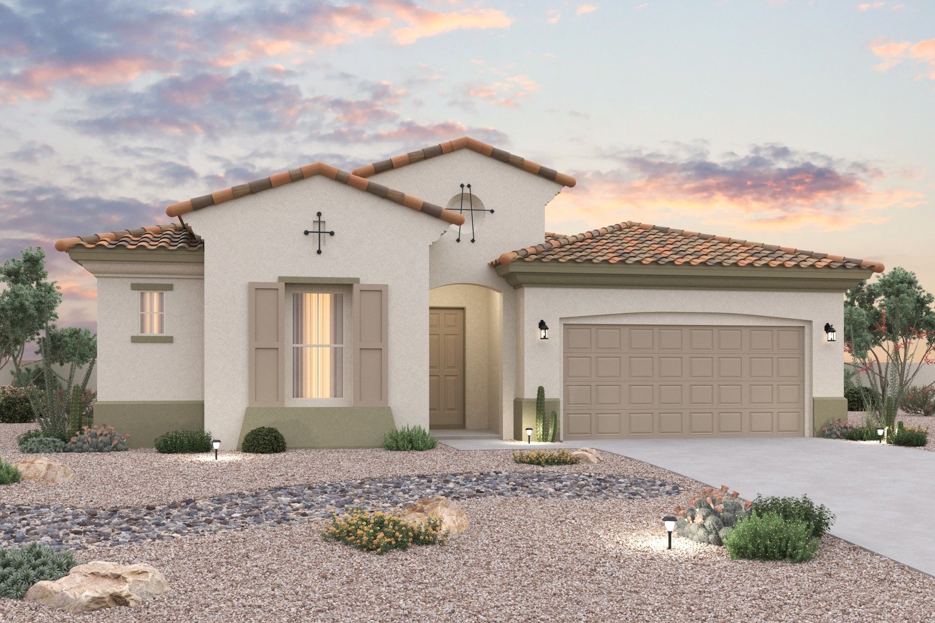 Elevation A – Spanish Colonial:Elevation A – Spanish Colonial