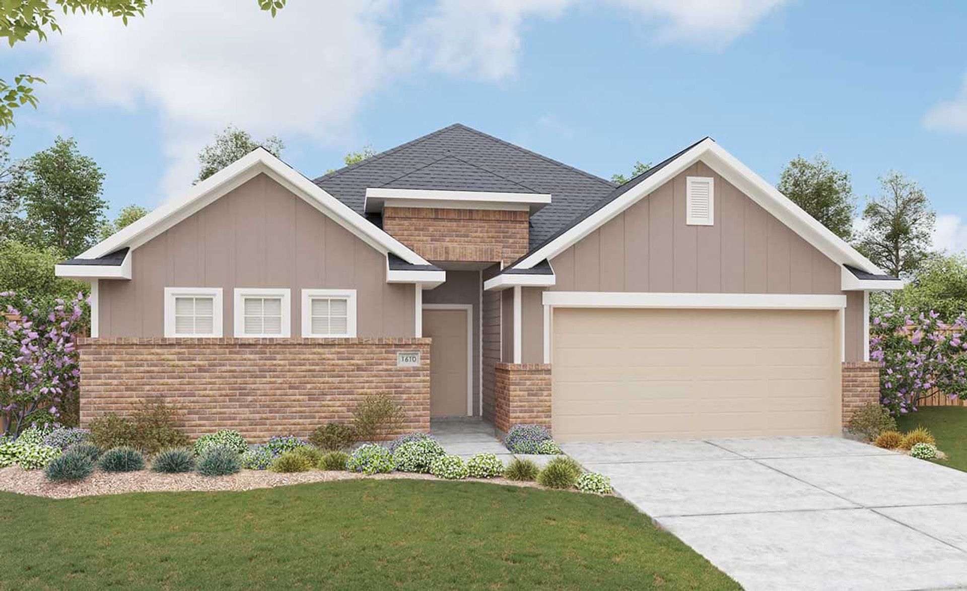 Modern Ranch-Style Home in Still Water Lake Estates:Elegant ranch-style home with brick facade and pristine landscaping in Still Water Lake Estates.
