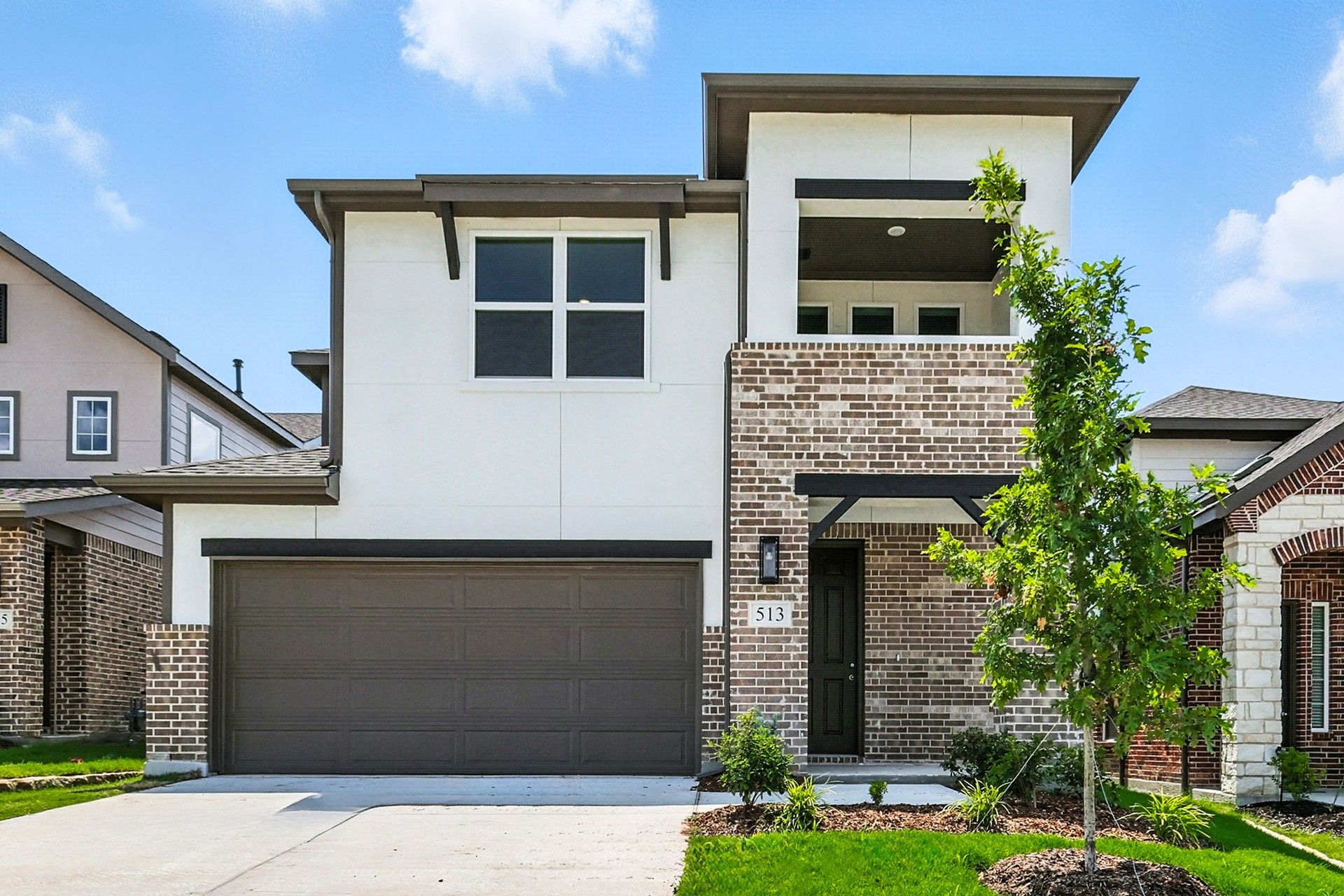 Modern Two-Story Home at Simpson Crossing Featuring Brick Facade:Elevation H
