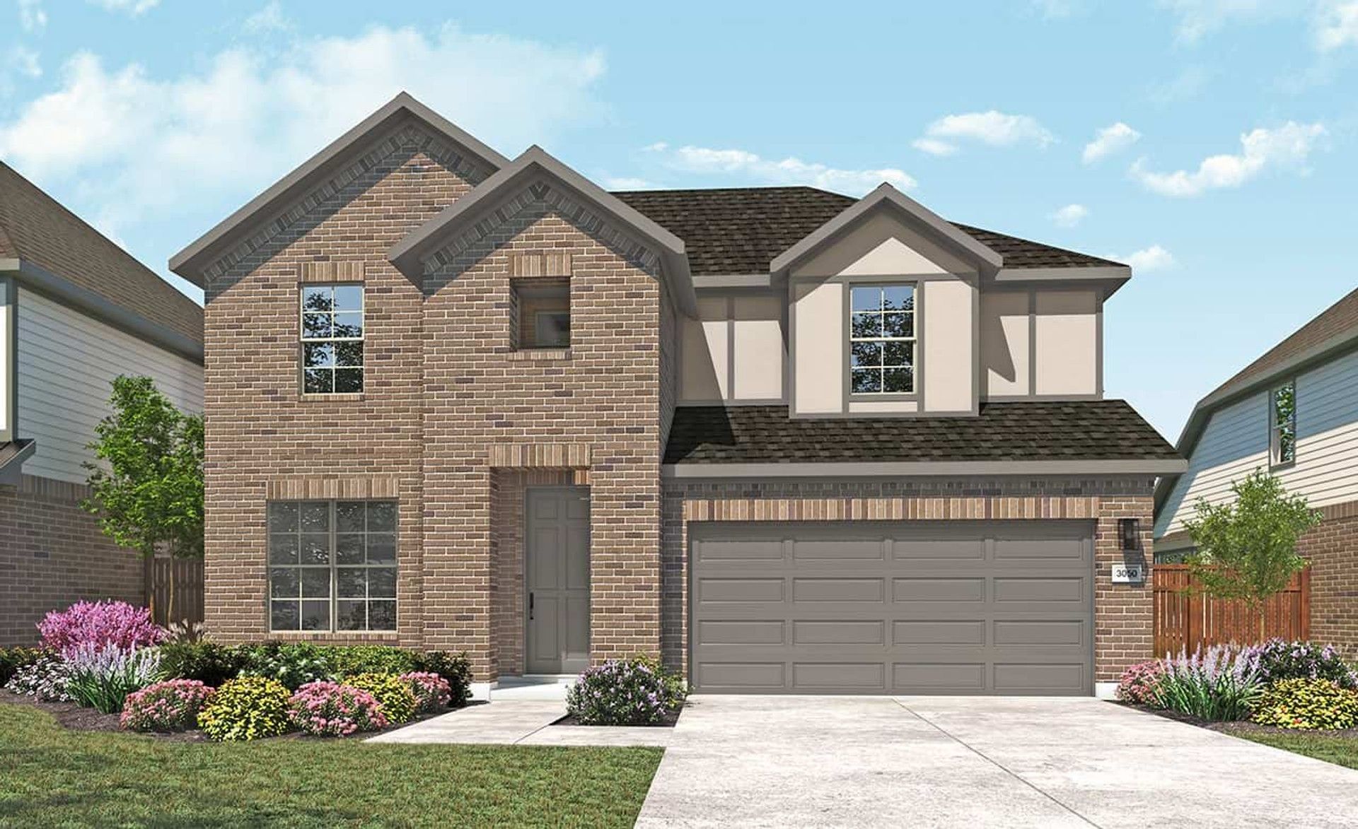 Modern Single-Family Home Design and Architecture:Elevation L