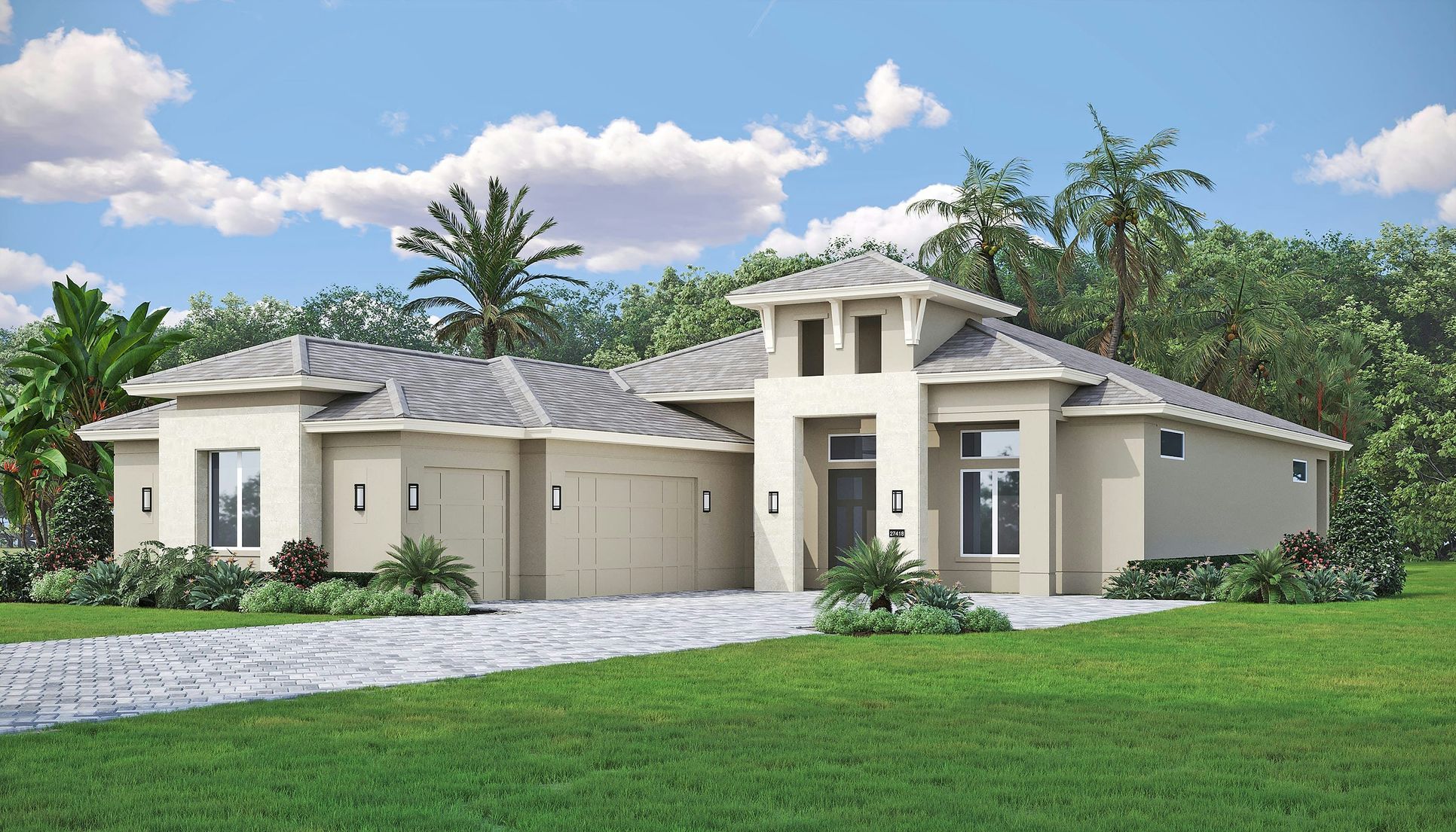 Modern Elevation | Sand Dollar Grande:Modern Elevation | Sand Dollar Grande