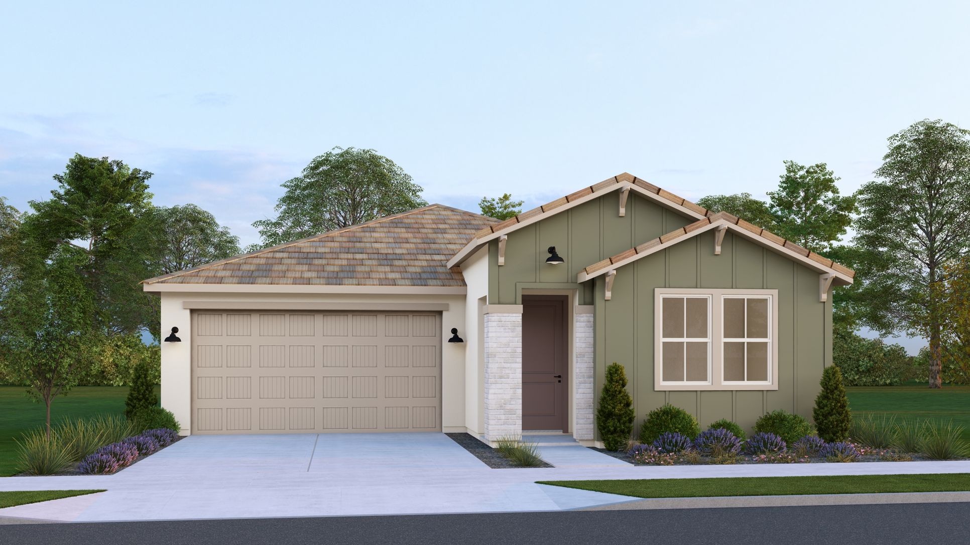 Exterior:The Villa 5 - Modern Farmhouse Exterior, Color Package 1