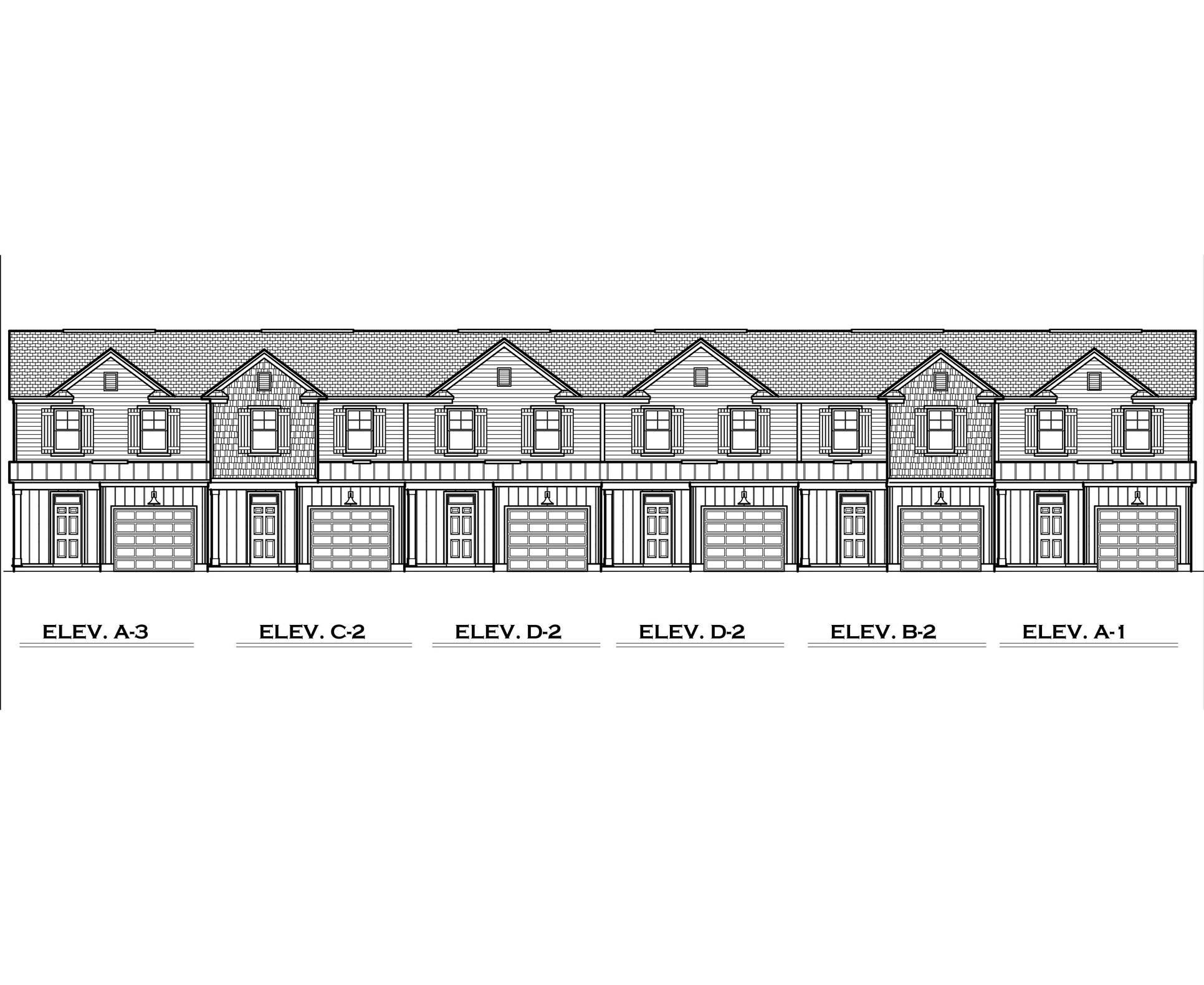 Elevations A-D:Elevations A-D