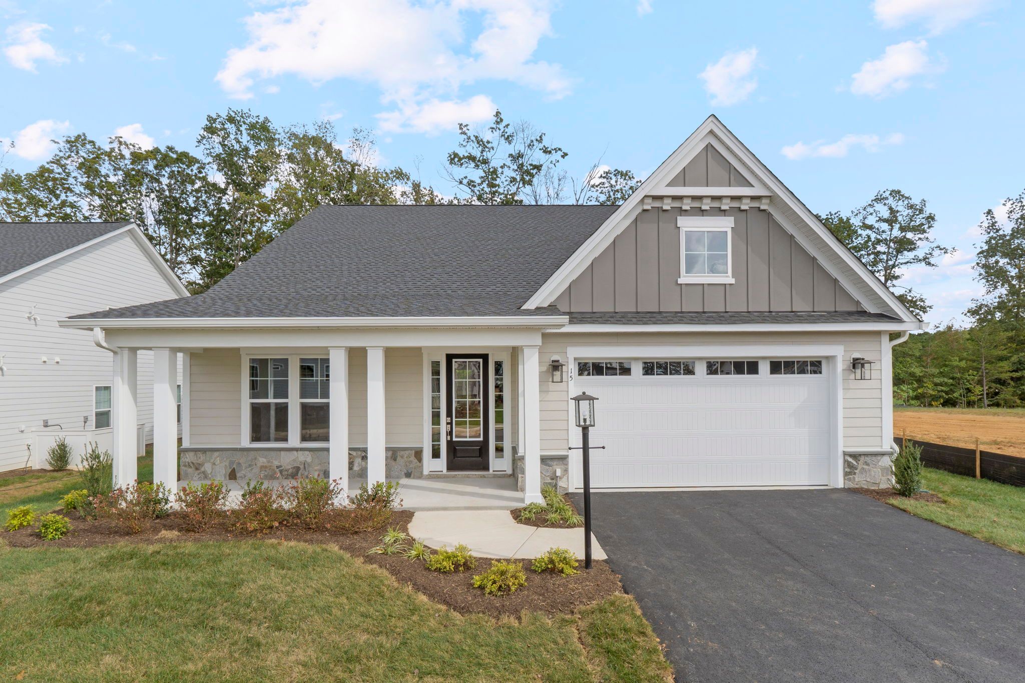 Exterior:The Beech - Elevation A on Slab Foundation