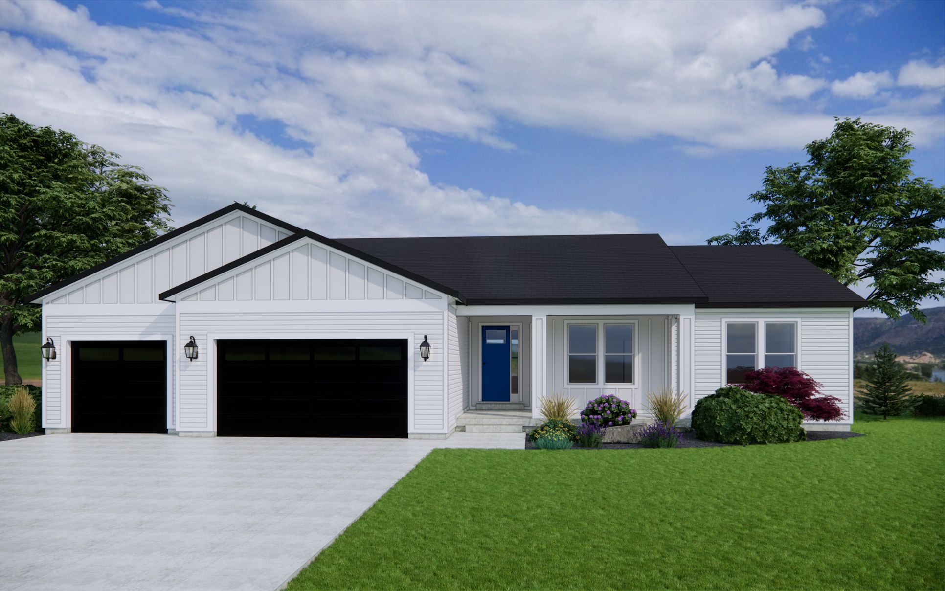 William - 3 Car Farmhouse #48