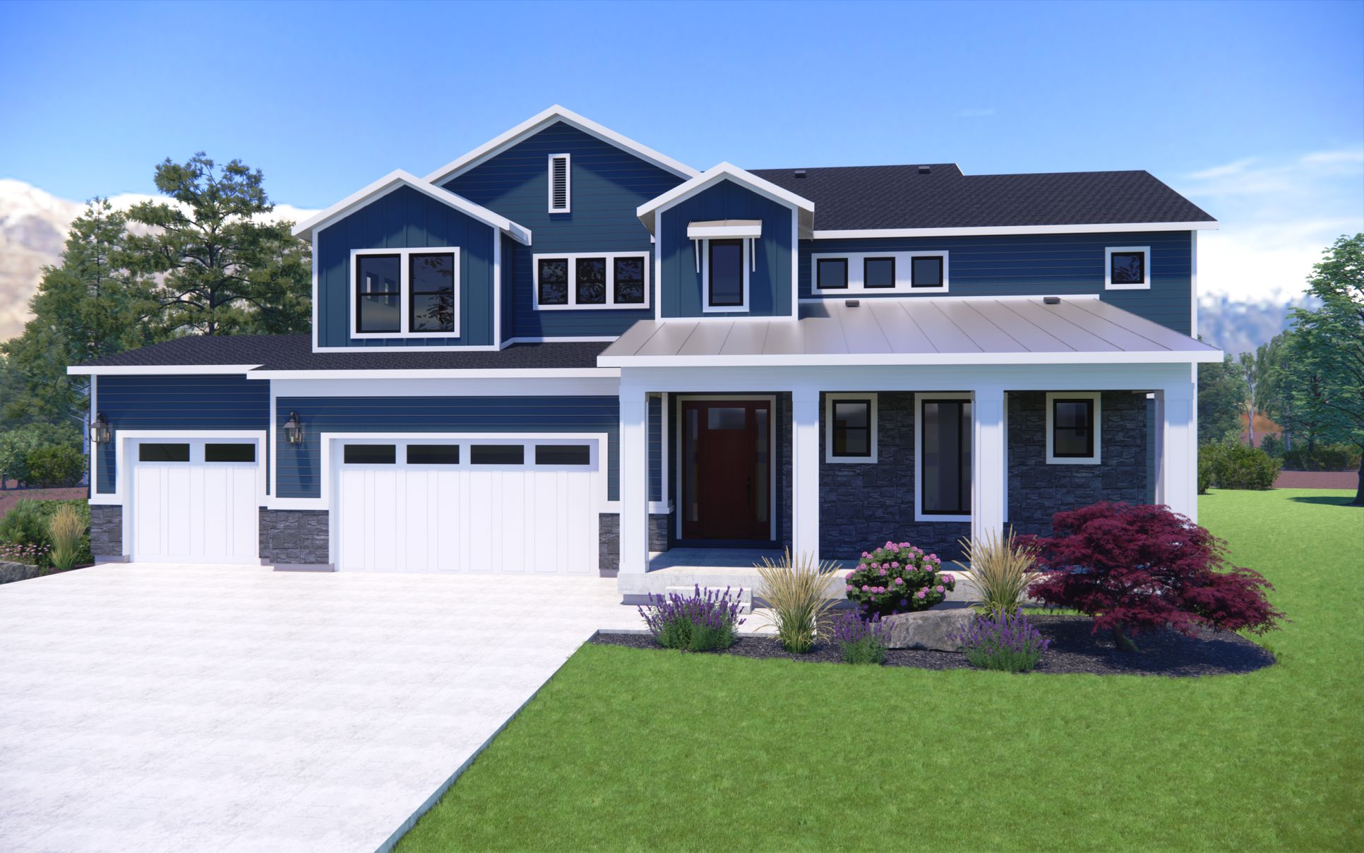 Jake A Farmhouse 3 Car CS37