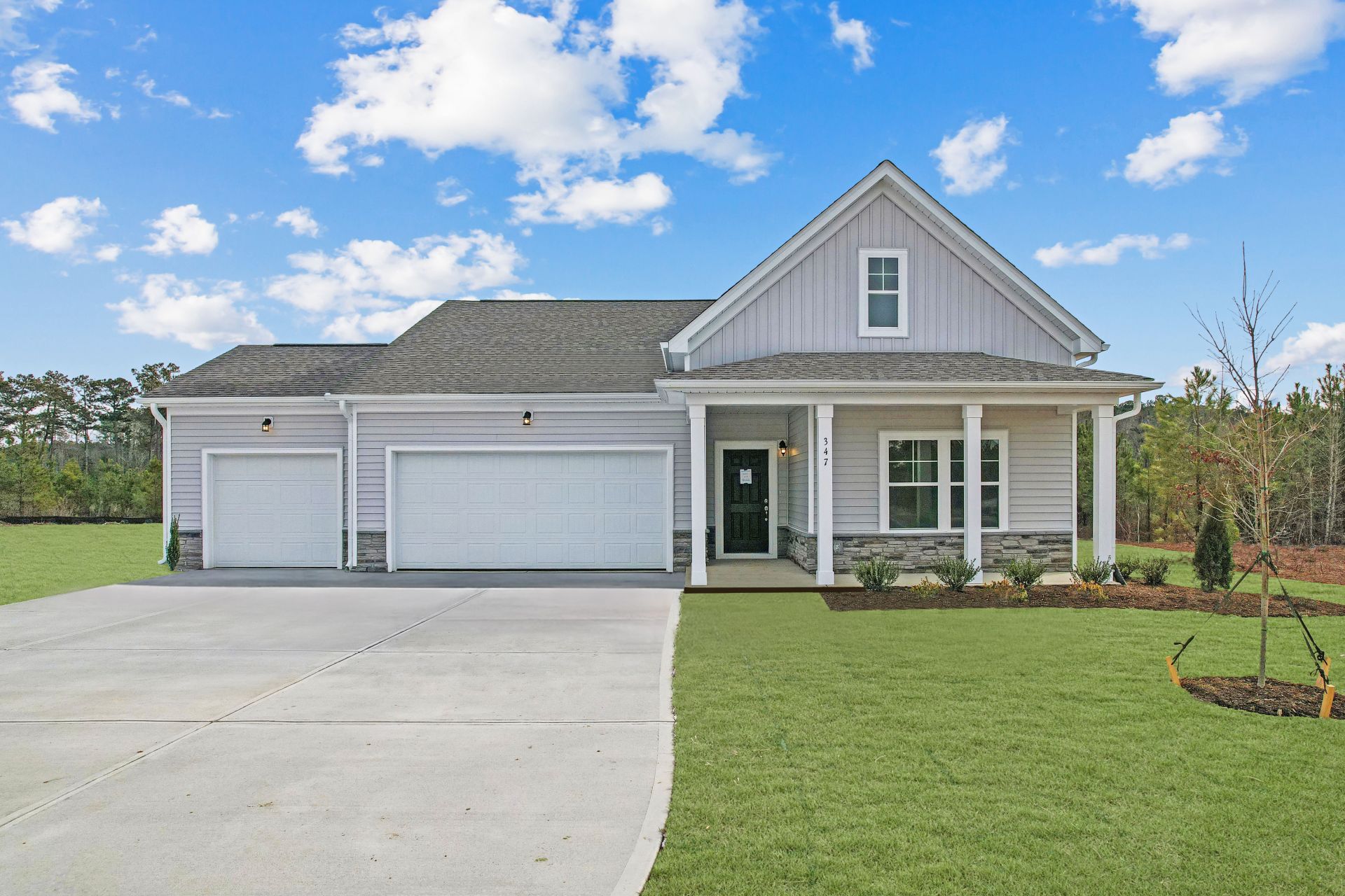 Farmhouse C - 3 Car Garage:Farmhouse C - 3 Car Garage
