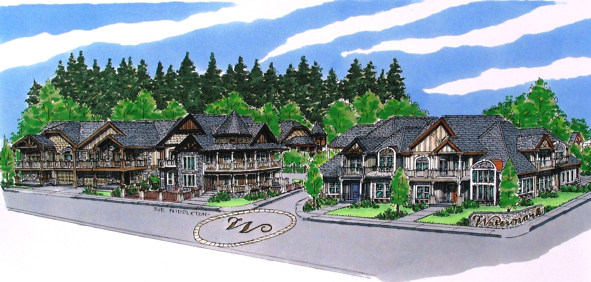 Artist rendering streetview of 11,12,13,20,&21