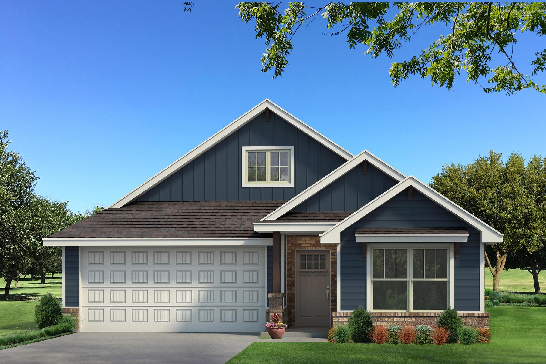 Homes by Taber Dudley Floor Plan with Siding - Royal Blue:Homes by Taber Dudley Floor Plan with Siding - Royal Blue