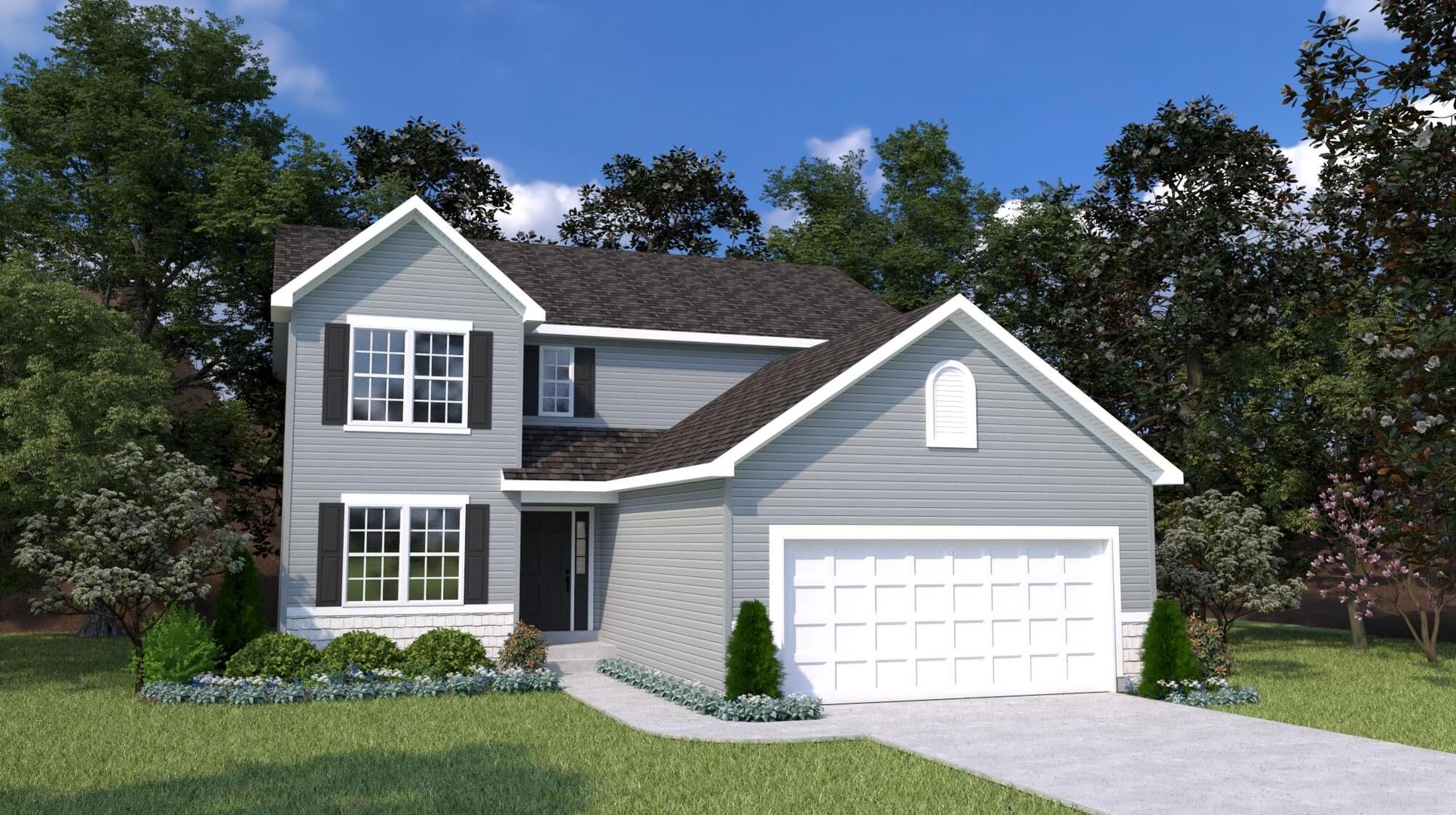 Hickory Elevation A:Options Shown