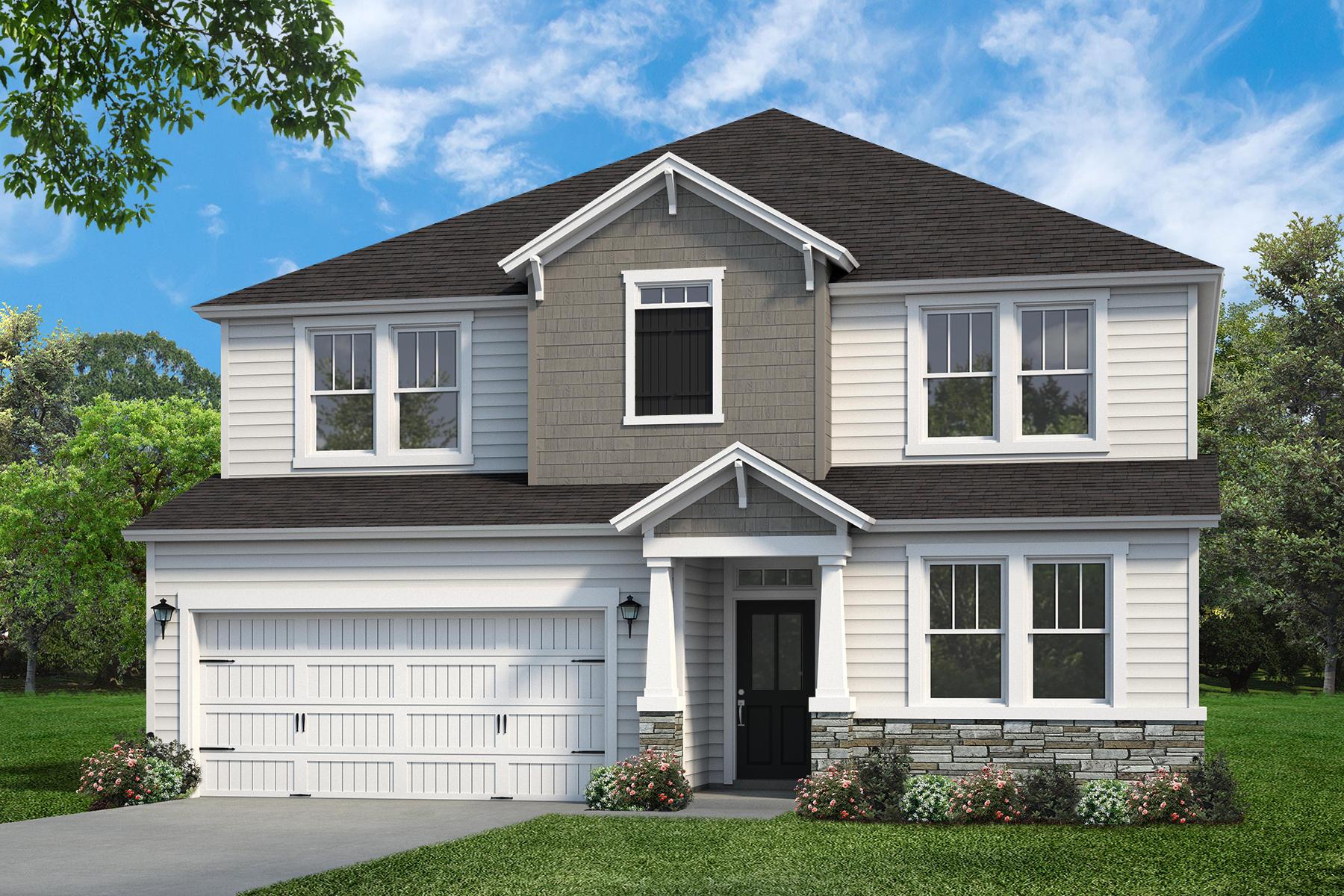 Exterior:Greenwood Craftsman Elevation