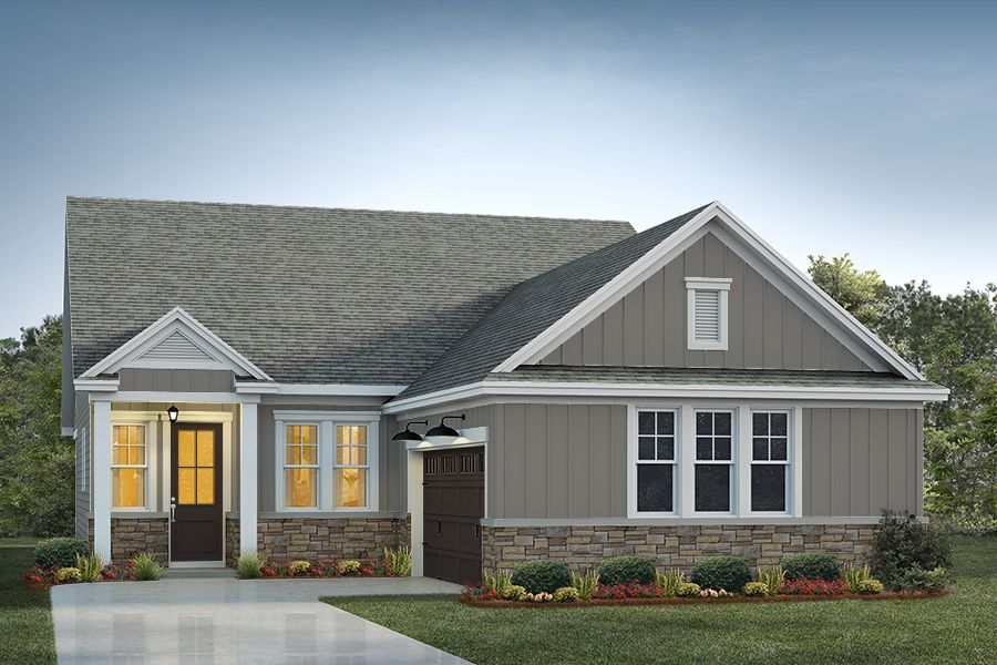 Exterior:Saratoga Elevation 1 Echo Bay Color Package