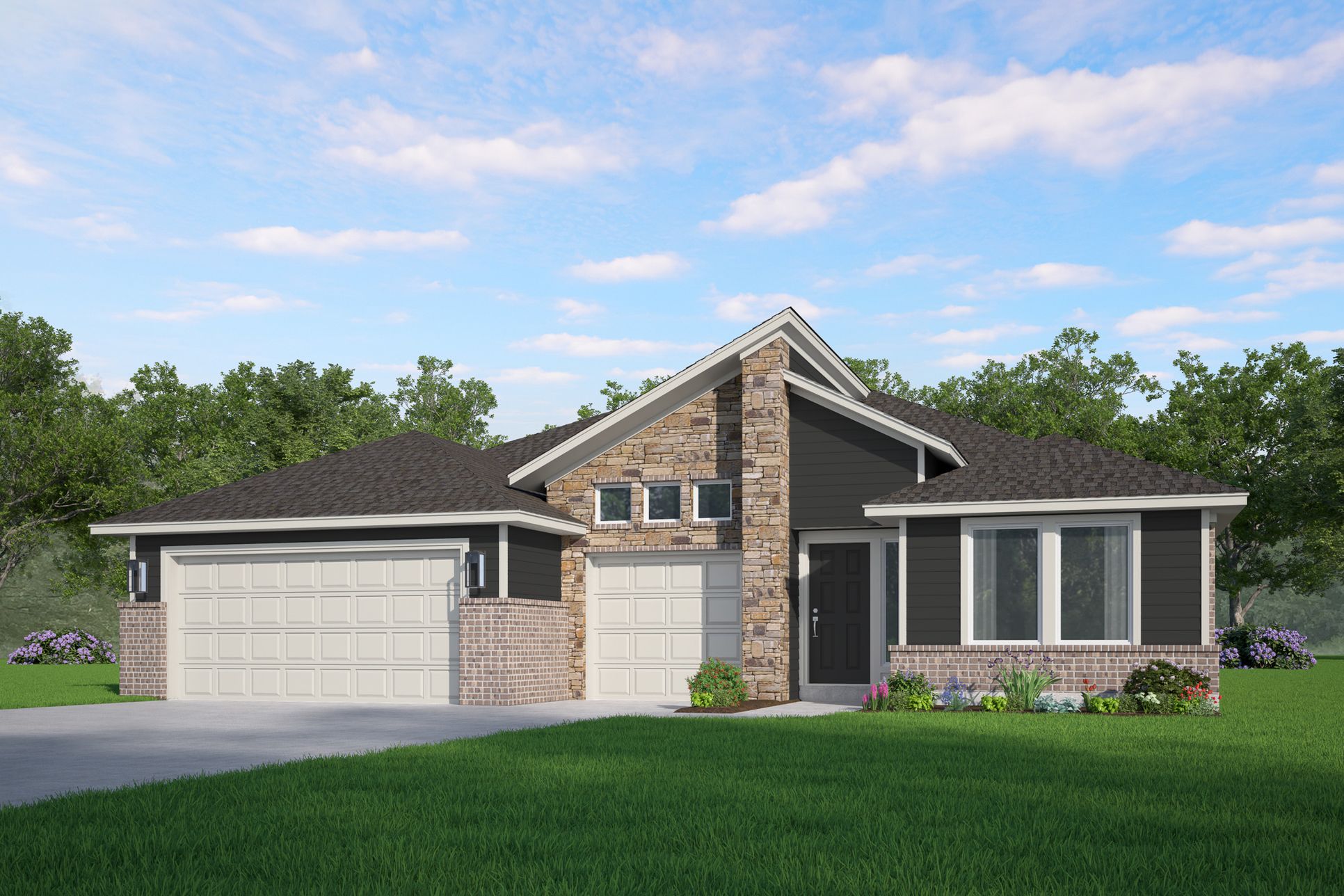 Lincoln Modern Elevation F rendering:Modern Elevation F