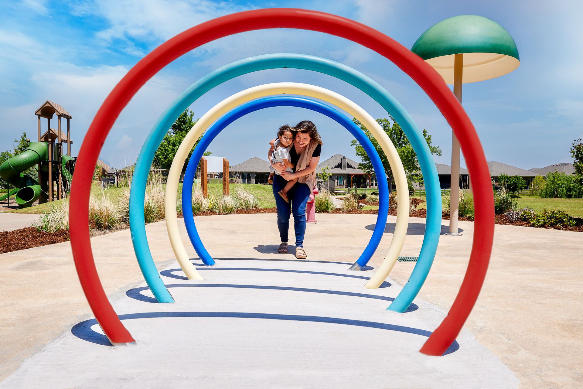 Splash pad areas in new home community in Yukon, OK:Splash Pad