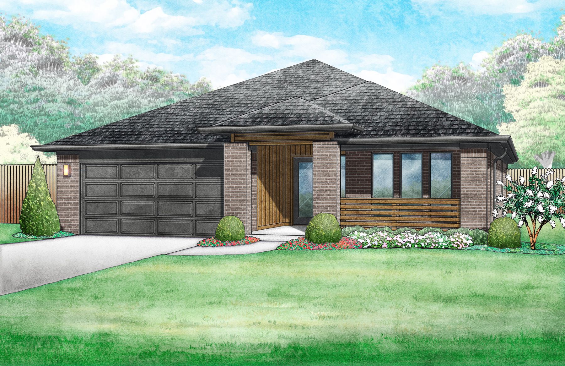 Kensington Modern - Elevation F:Kensington Modern - Elevation F