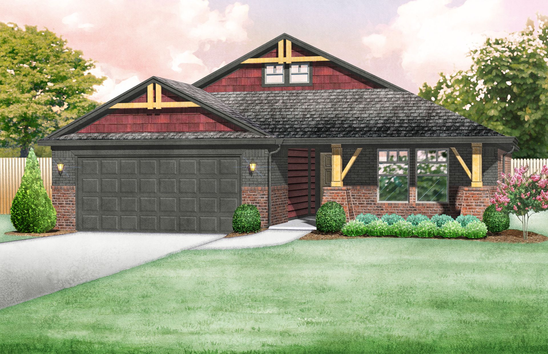 Edison Mountain Cottage - Elevation B:Edison Mountain Cottage - Elevation B