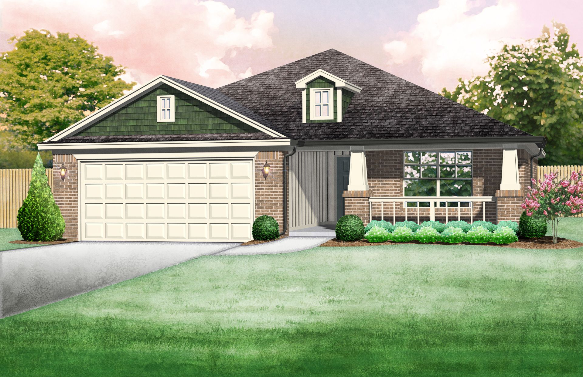 Edison Craftsman - Elevation E:Edison Craftsman - Elevation E