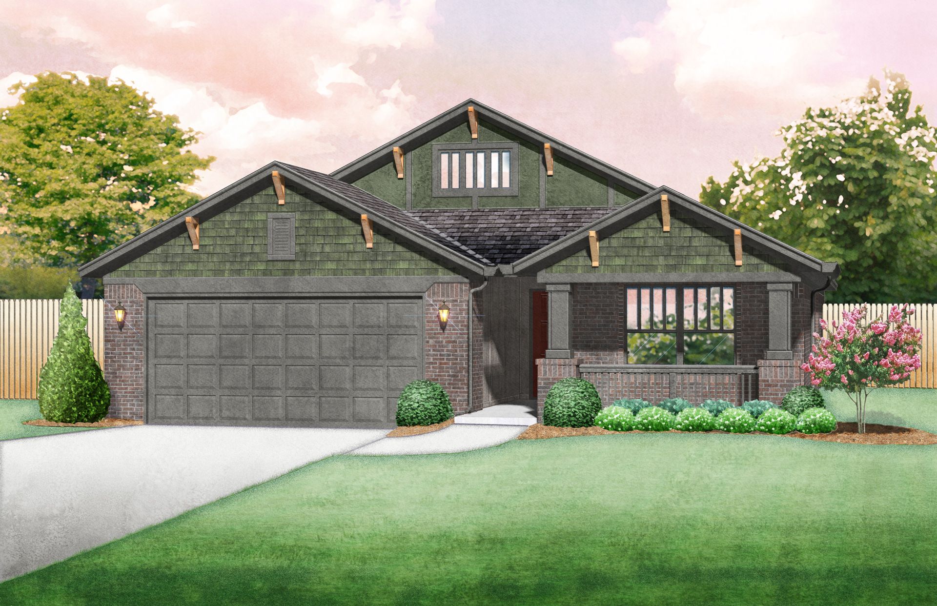 Frederickson Craftsman - Elevation E:Frederickson Craftsman - Elevation E