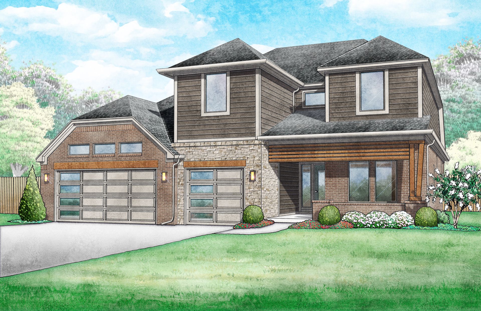 Nottingham Modern - Elevation F:Nottingham Modern - Elevation F