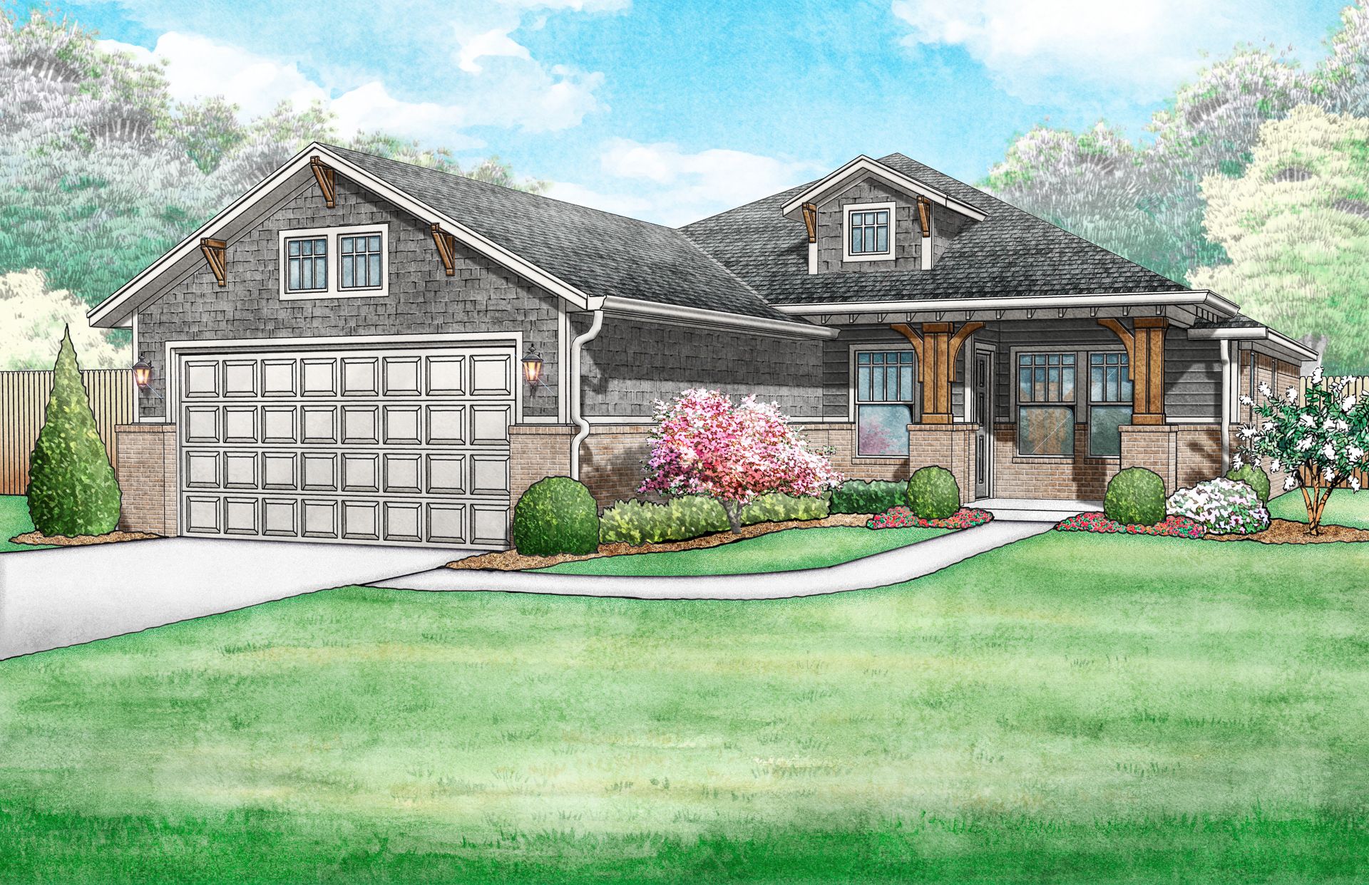 Forrester Craftsman - Elevation A:Forrester Craftsman - Elevation A