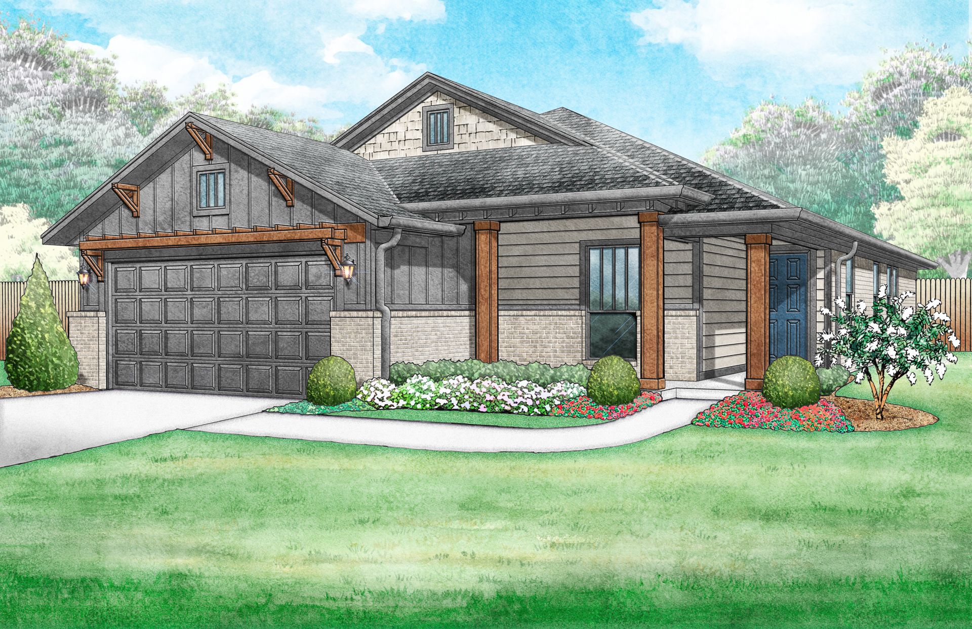 Gabriella Craftsman - Porch A:Gabriella Craftsman - Porch A