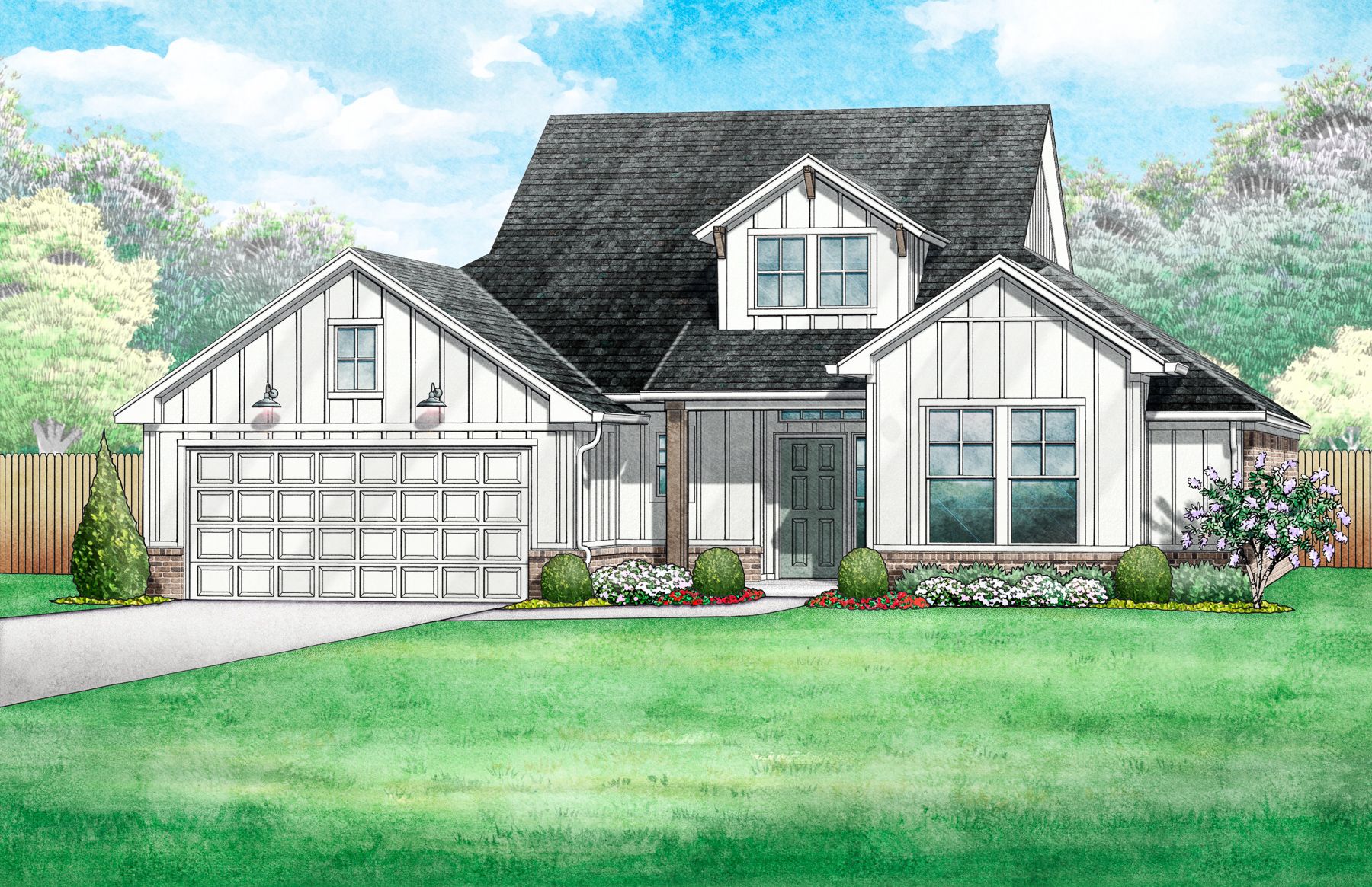 Jacobson Farmhouse - Elevation B:Jacobson Farmhouse - Elevation B
