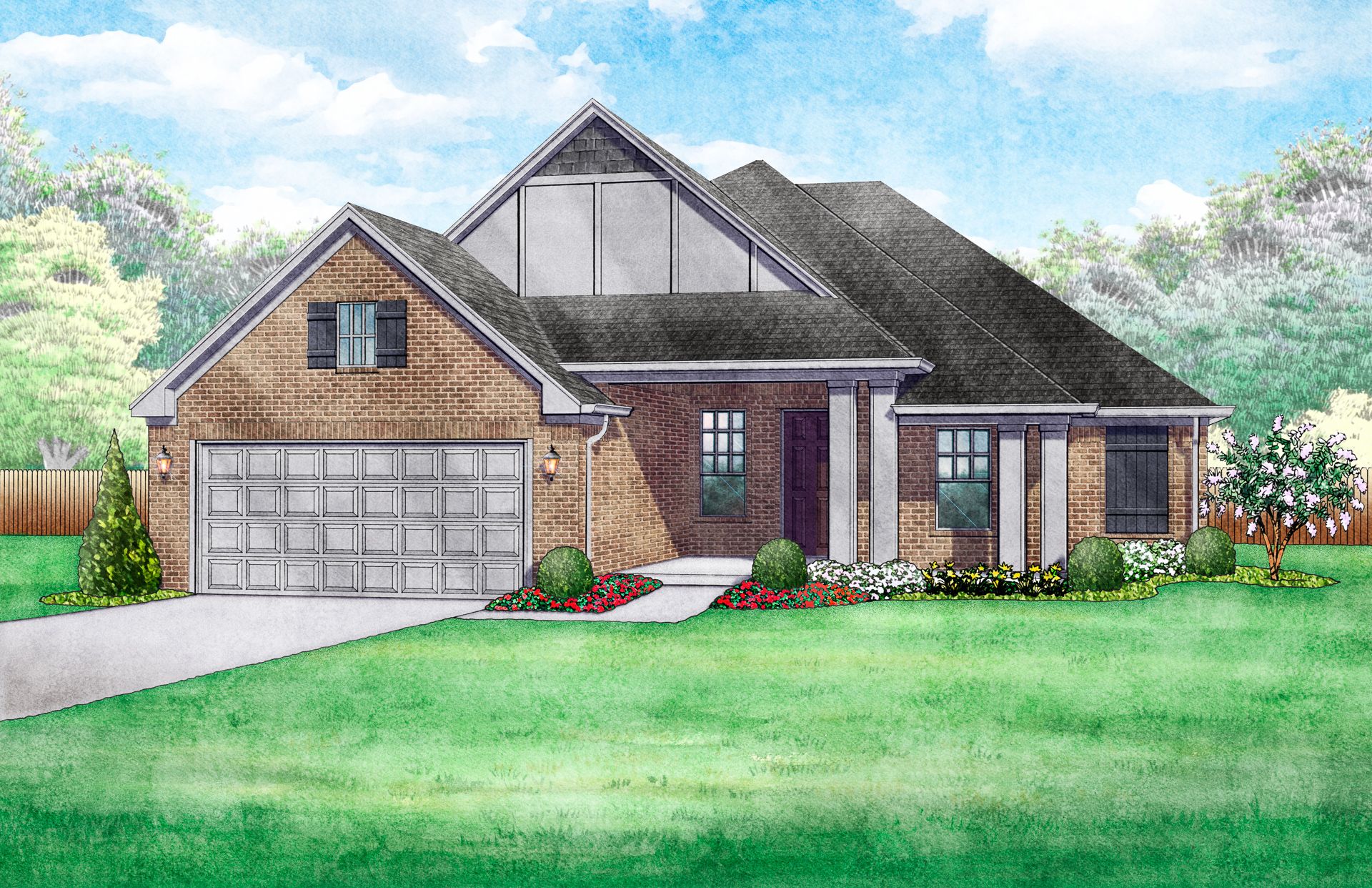 Stafford Traditional - Elevation A:Stafford Traditional - Elevation A