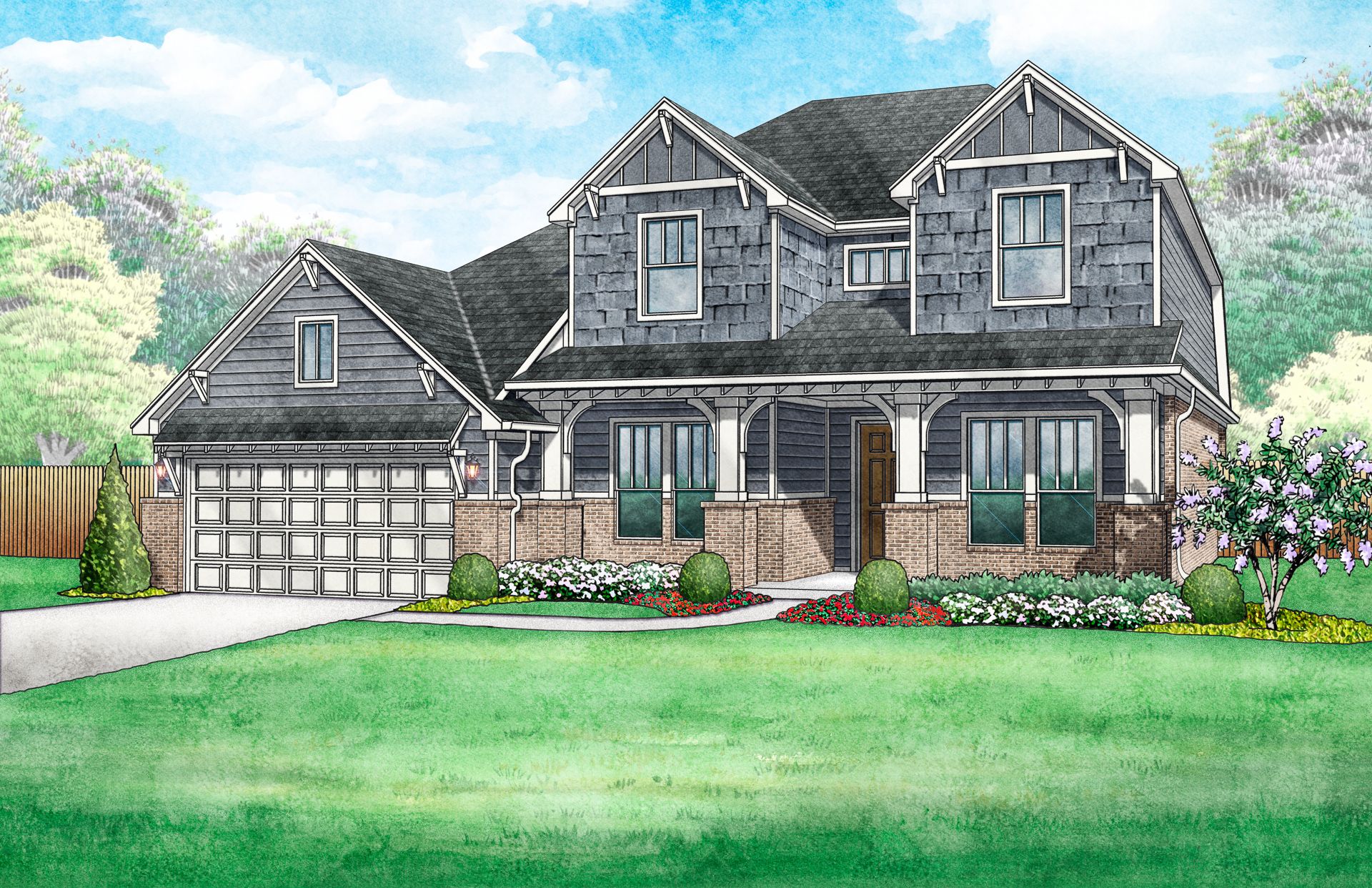 Prescott Craftsman - Elevation A:Prescott Craftsman - Elevation A